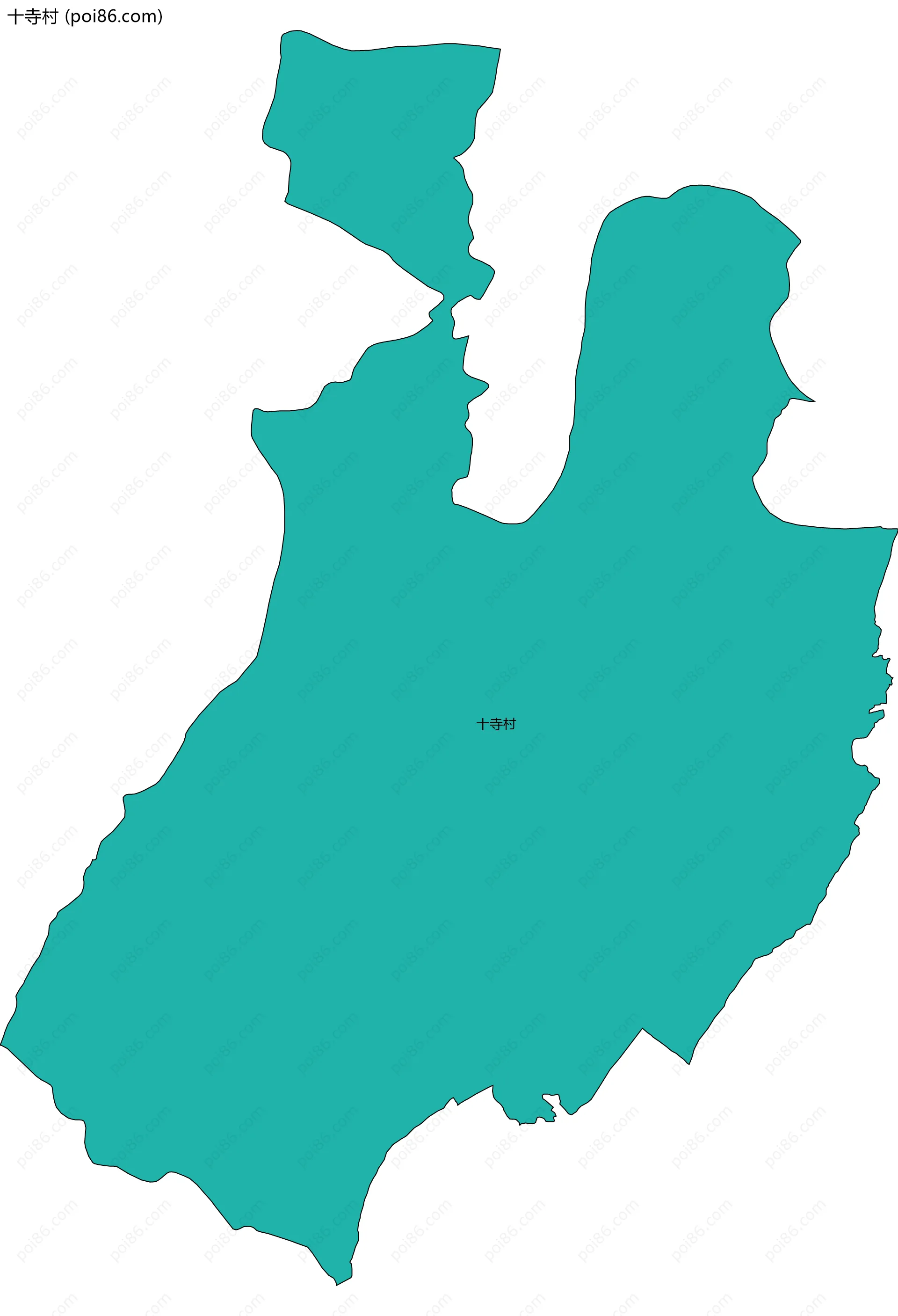 十寺村边界地图