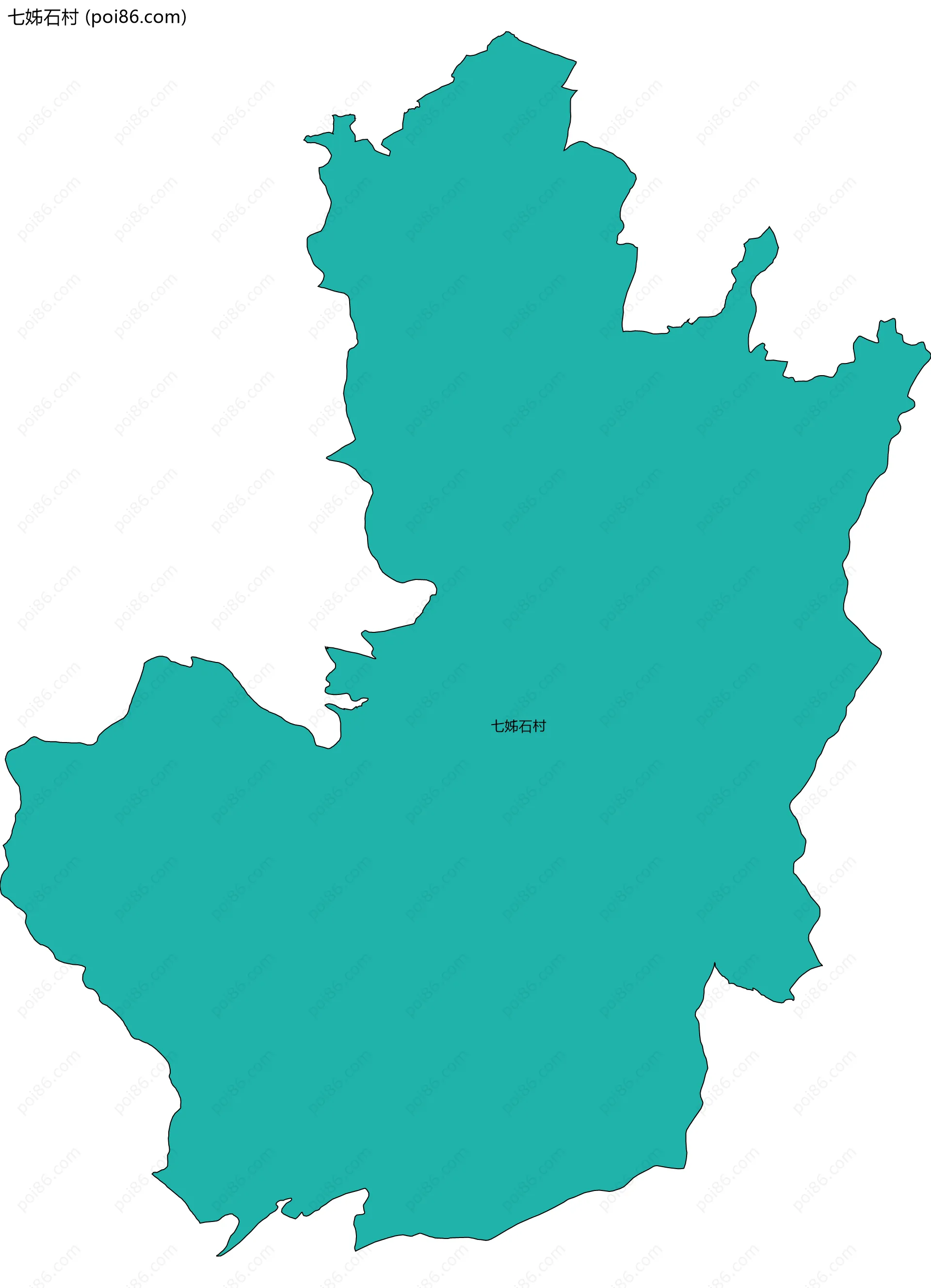 七姊石村边界地图