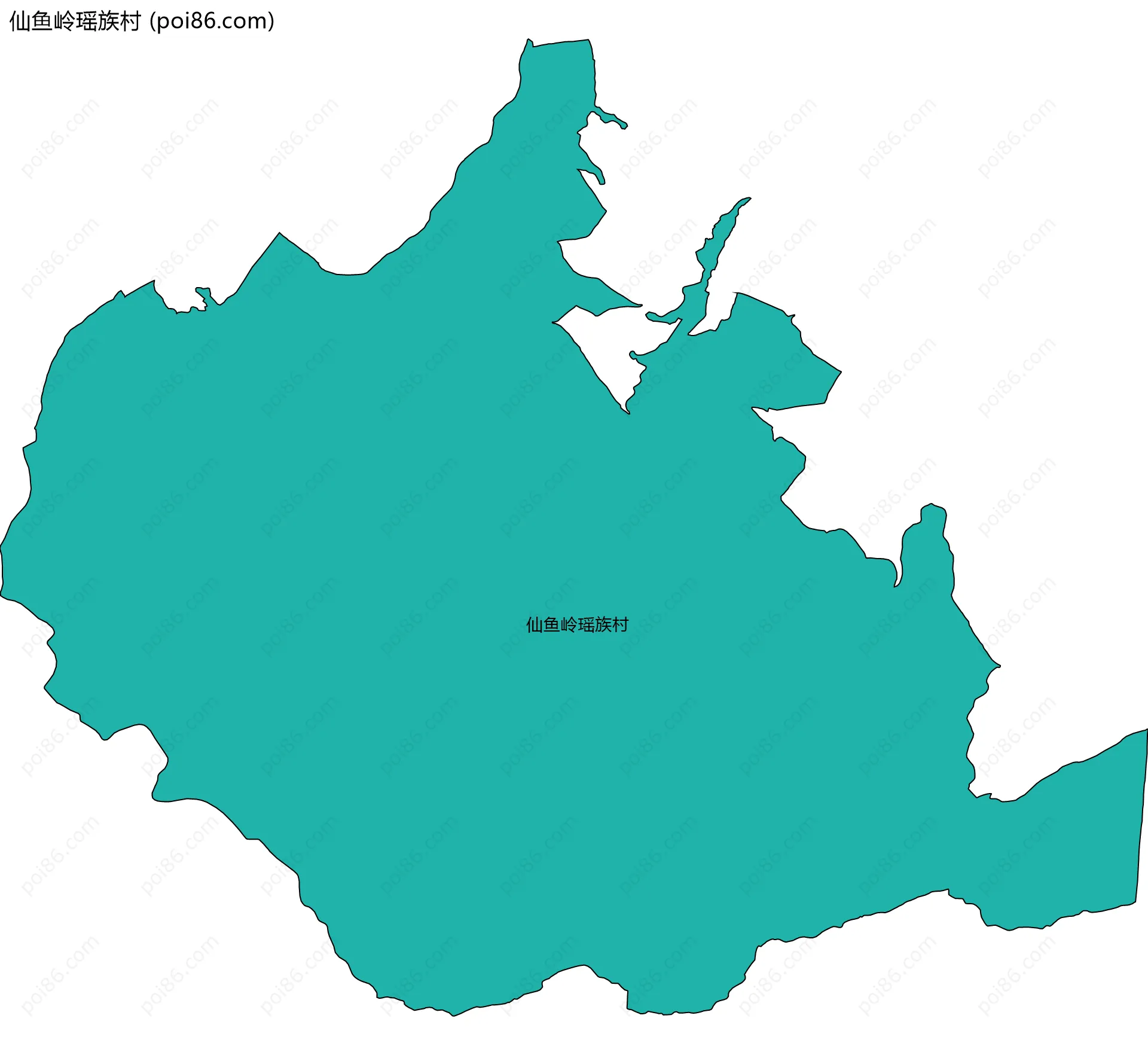 仙鱼岭瑶族村边界地图