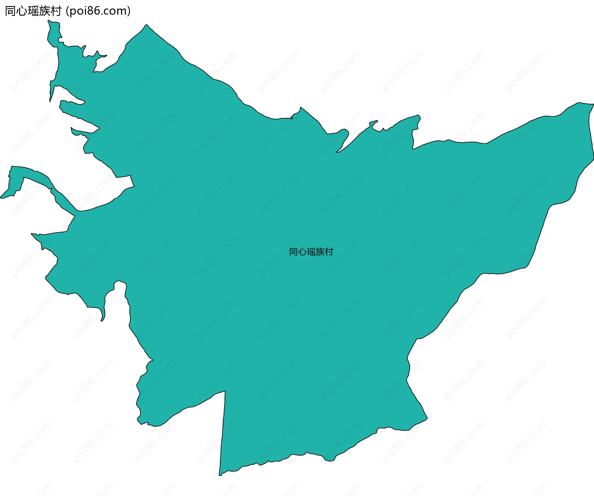 同心瑶族村边界地图