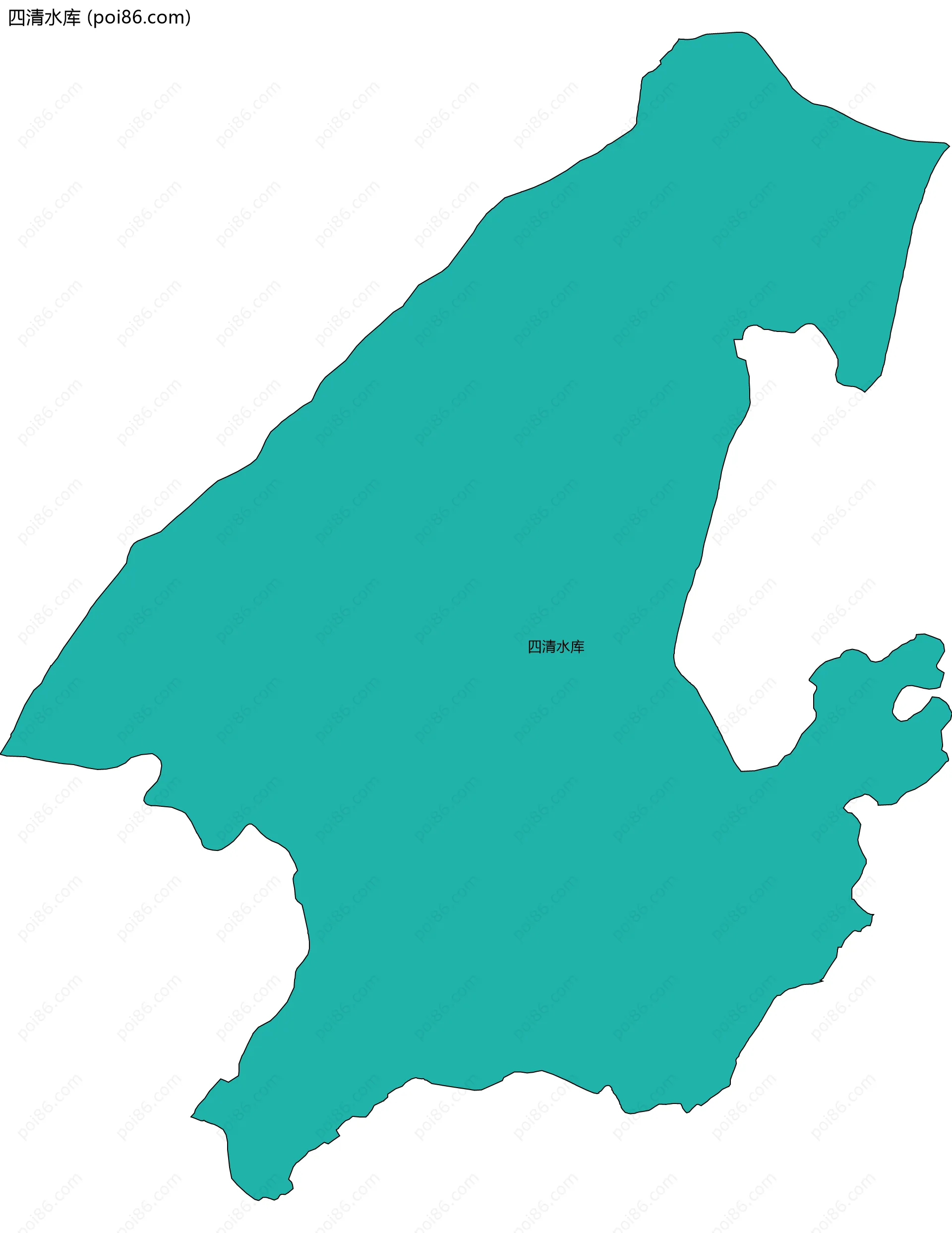 四清水库边界地图