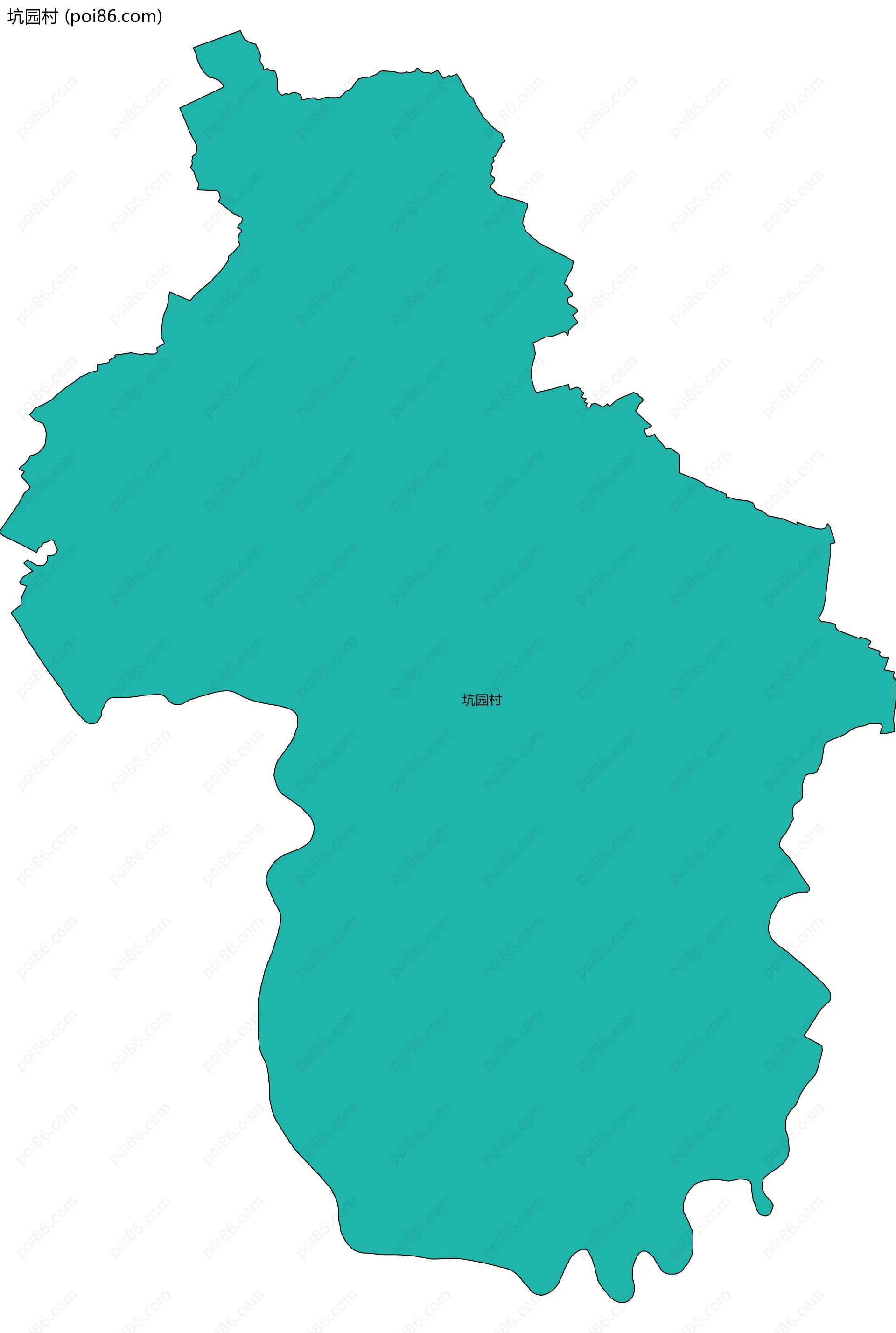 坑园村边界地图