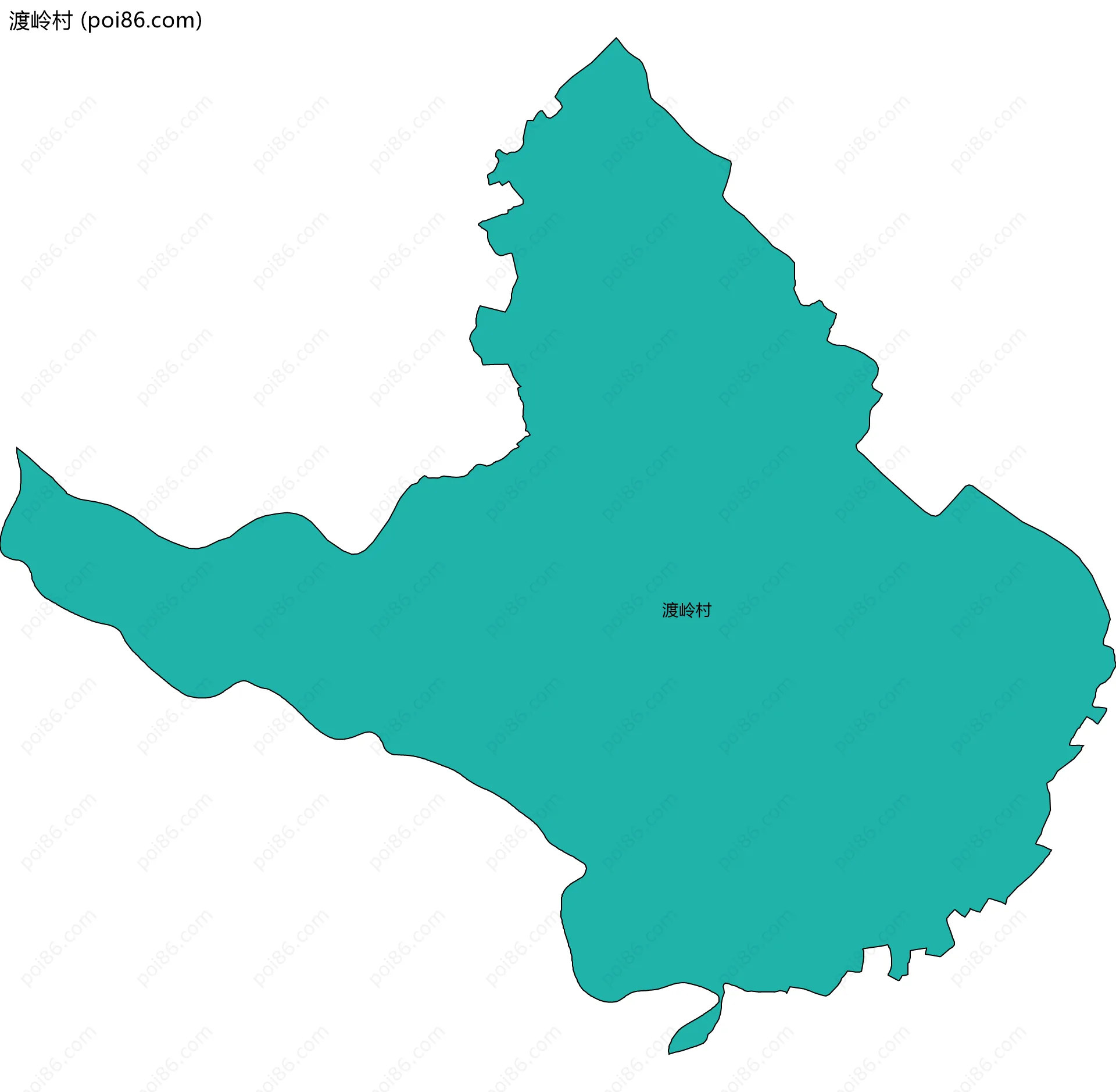 渡岭村边界地图