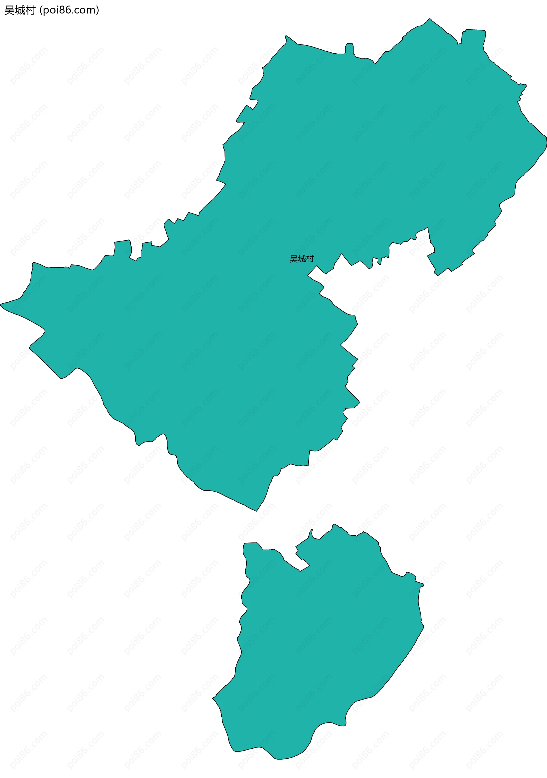 吴城村边界地图