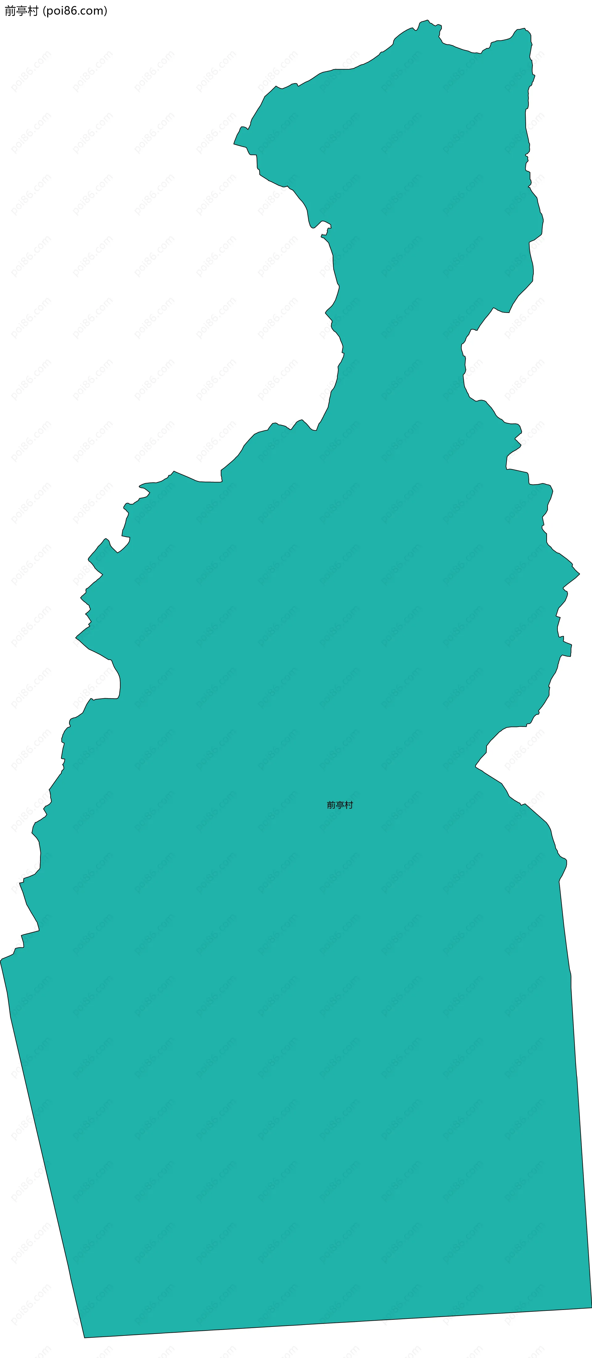 前亭村边界地图
