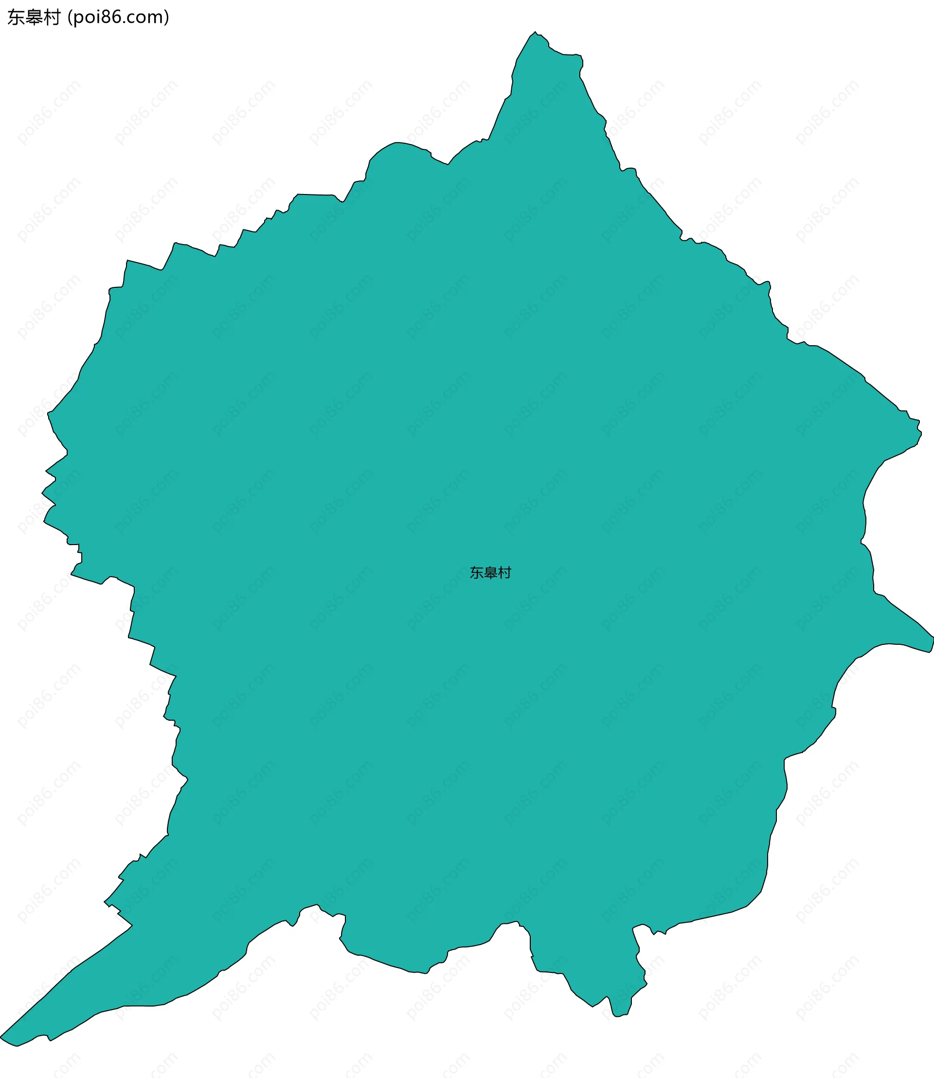 东皋村边界地图