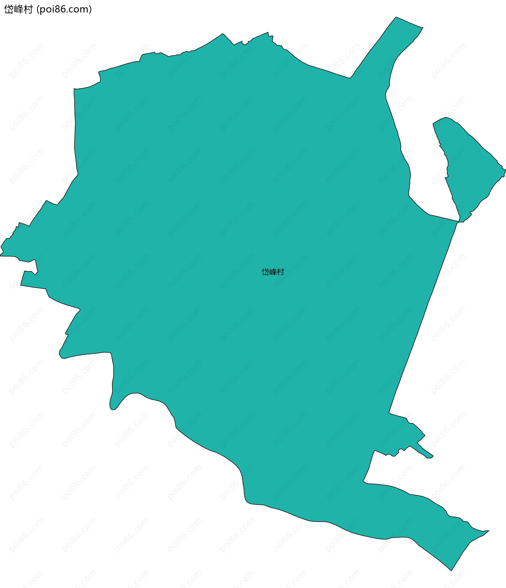 岱峰村边界地图