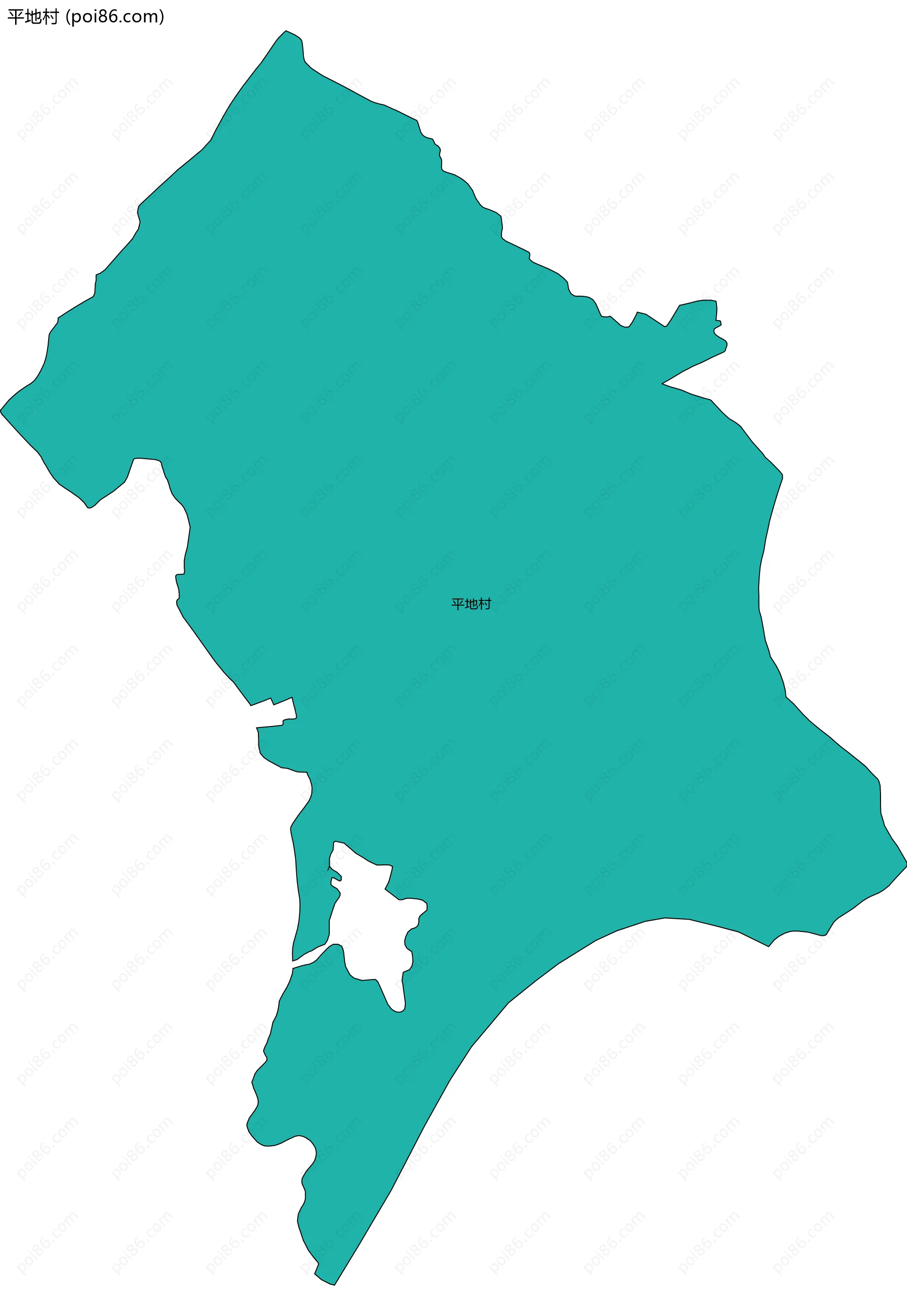 平地村边界地图