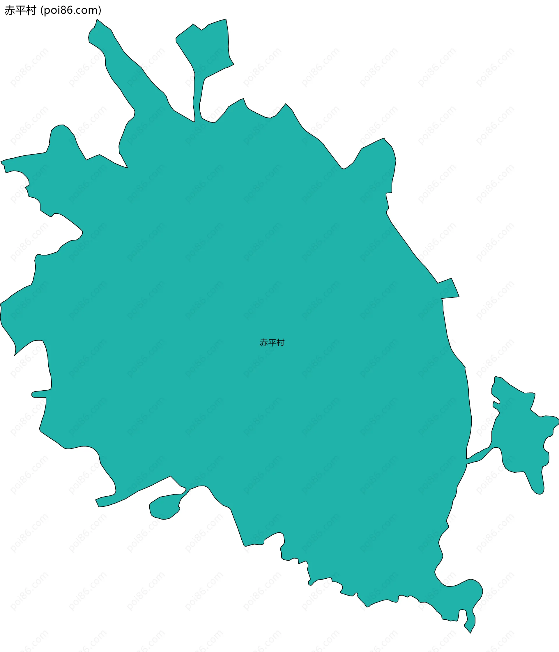 赤平村边界地图