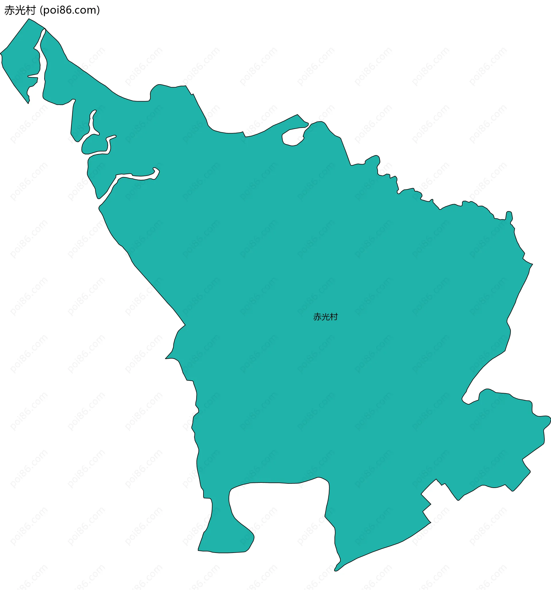 赤光村边界地图