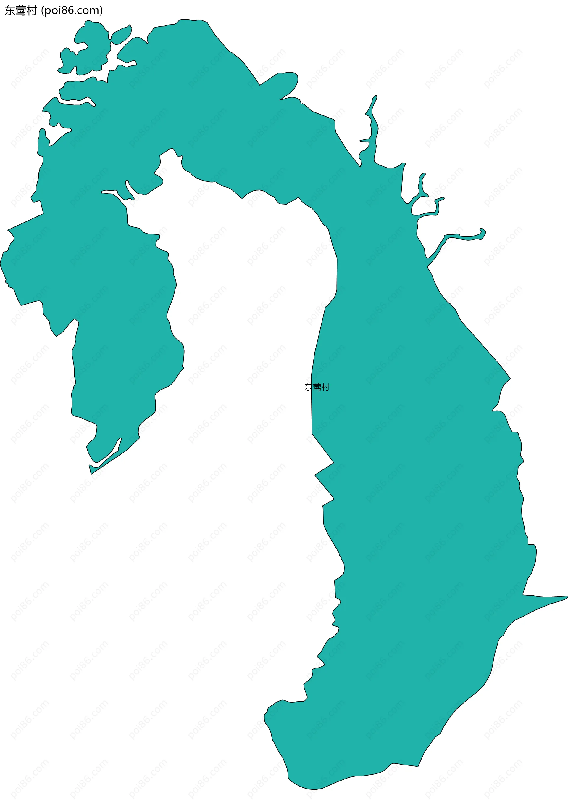 东莺村边界地图