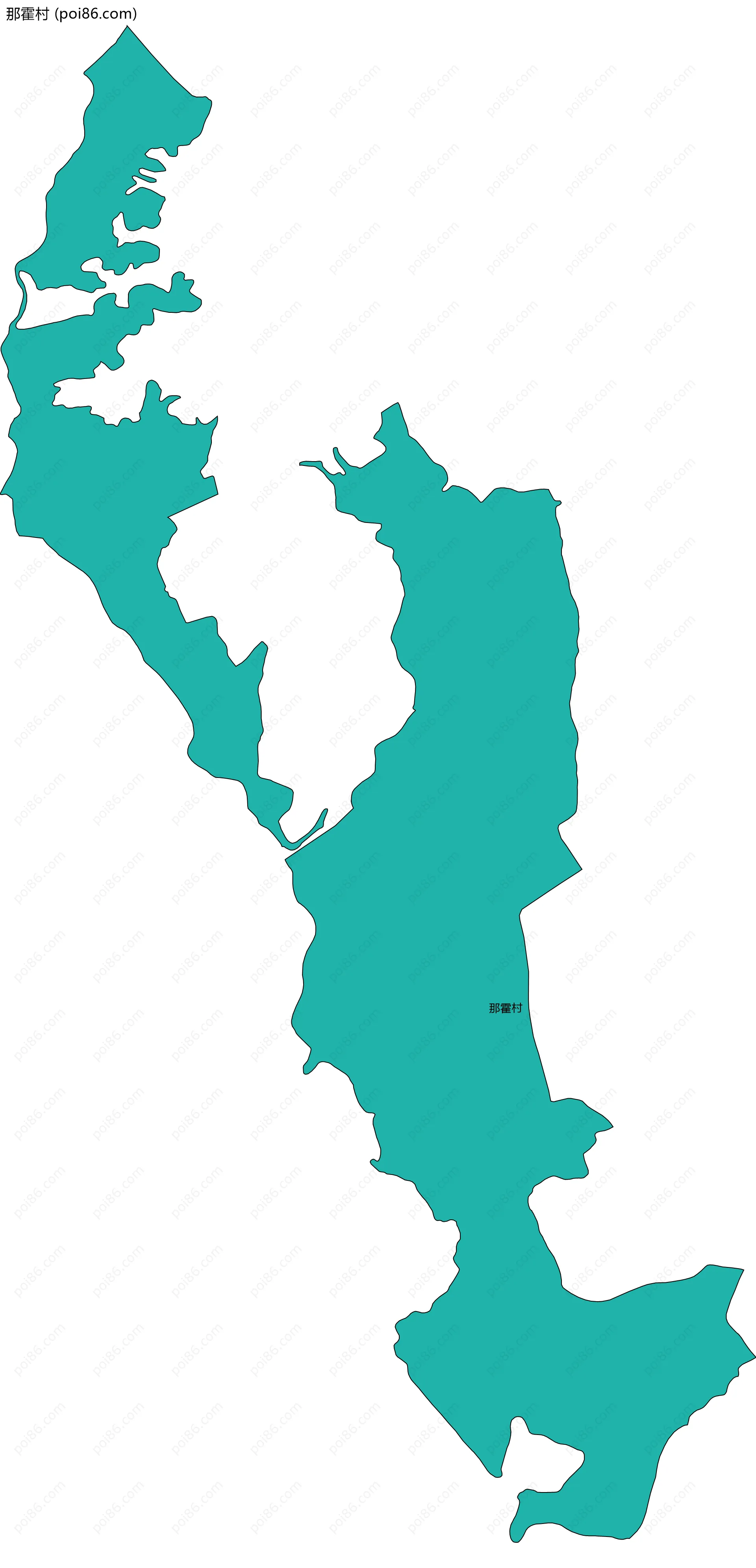 那霍村边界地图