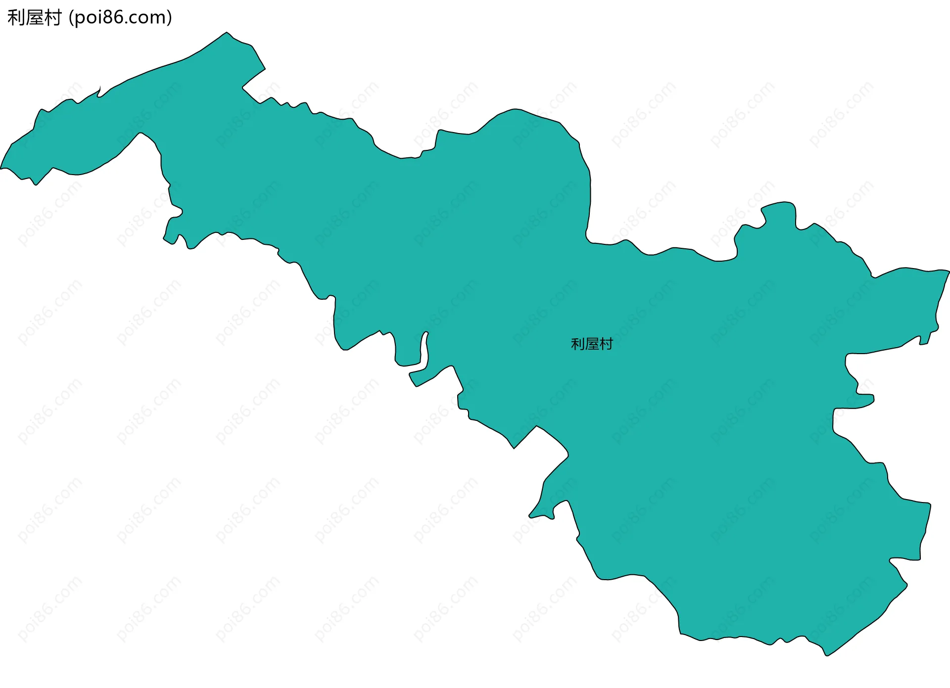 利屋村边界地图