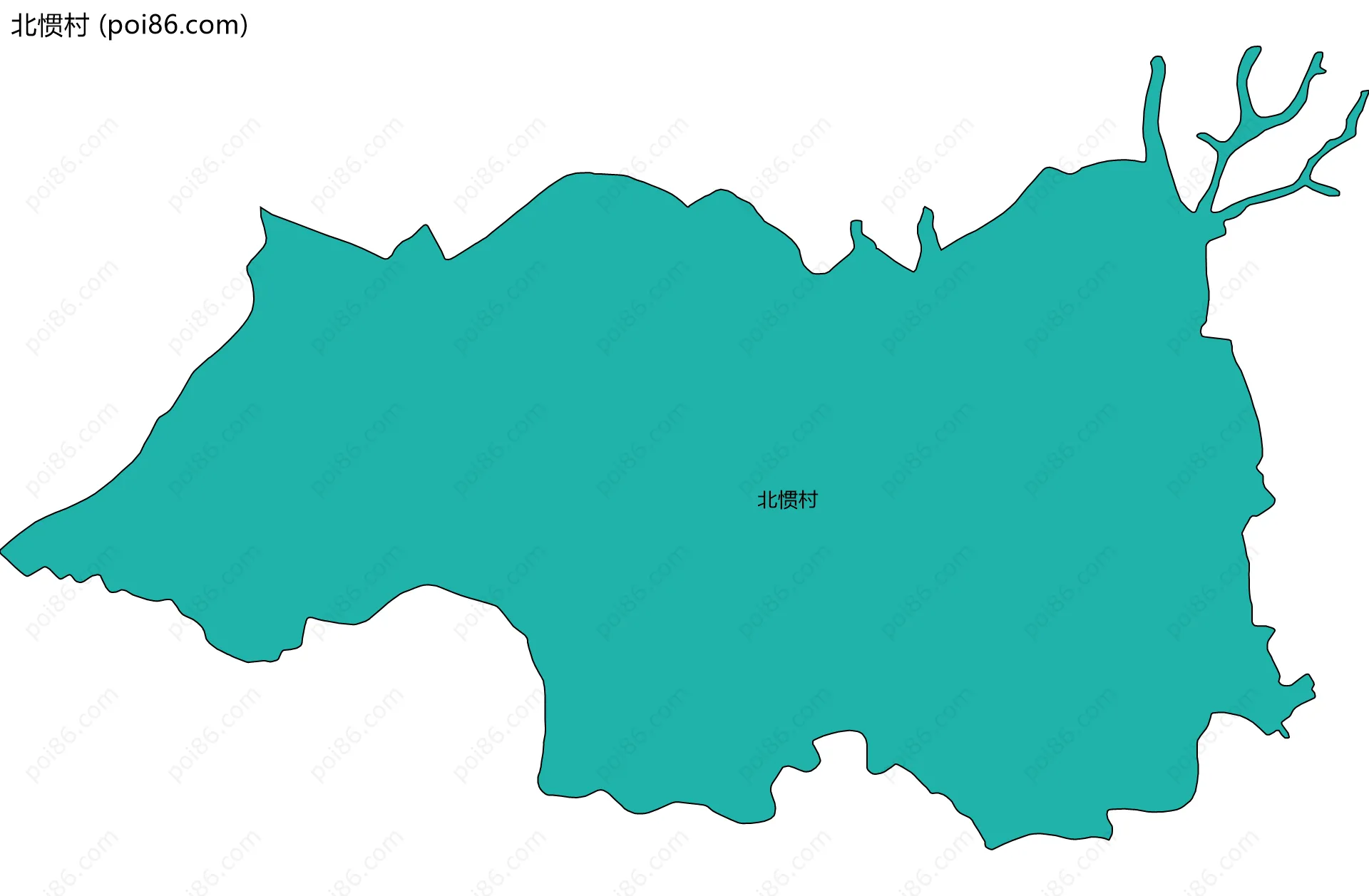 北惯村边界地图