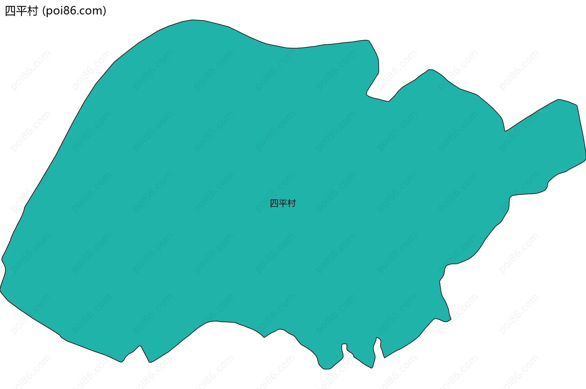 四平村边界地图