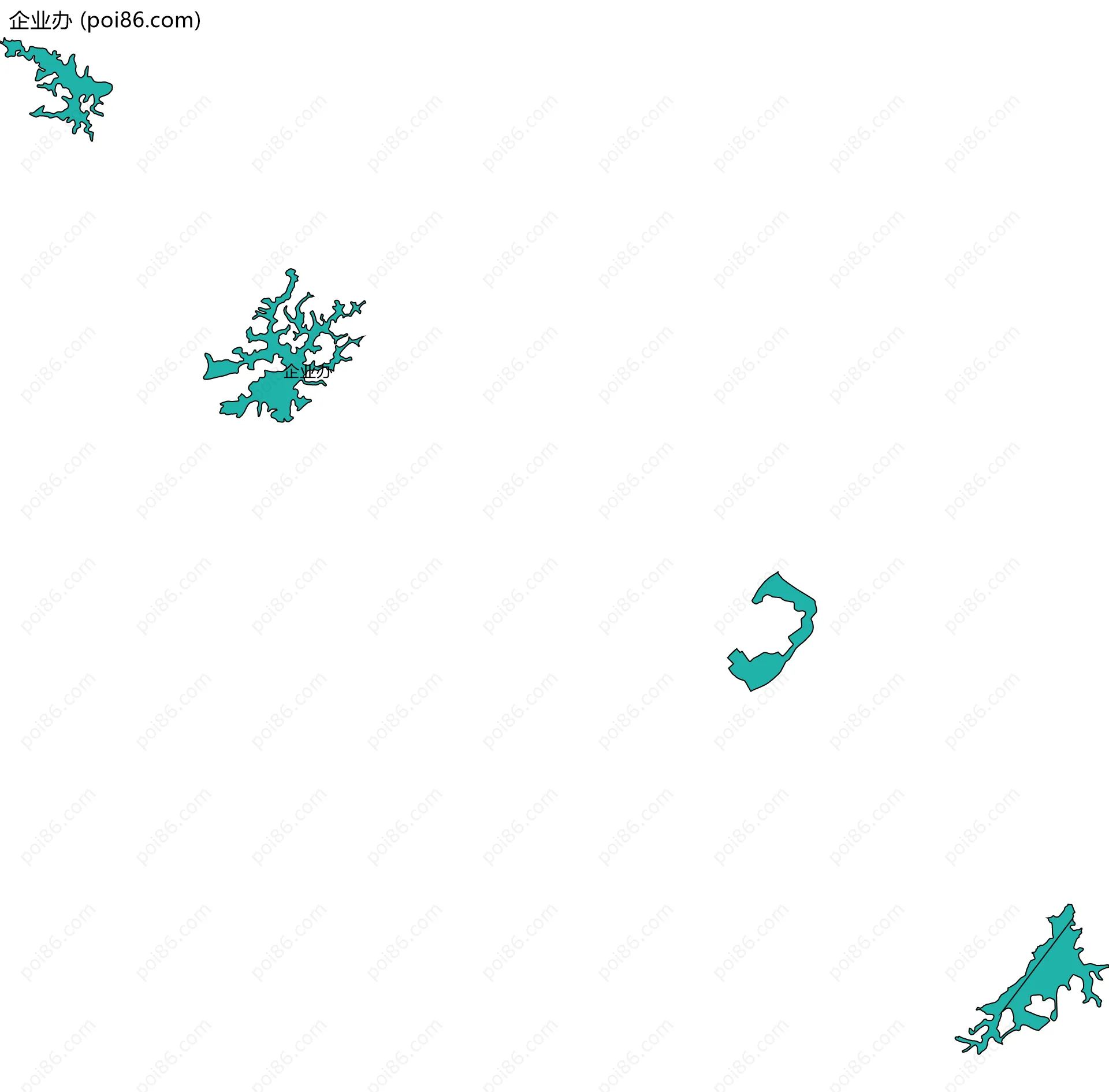 企业办边界地图