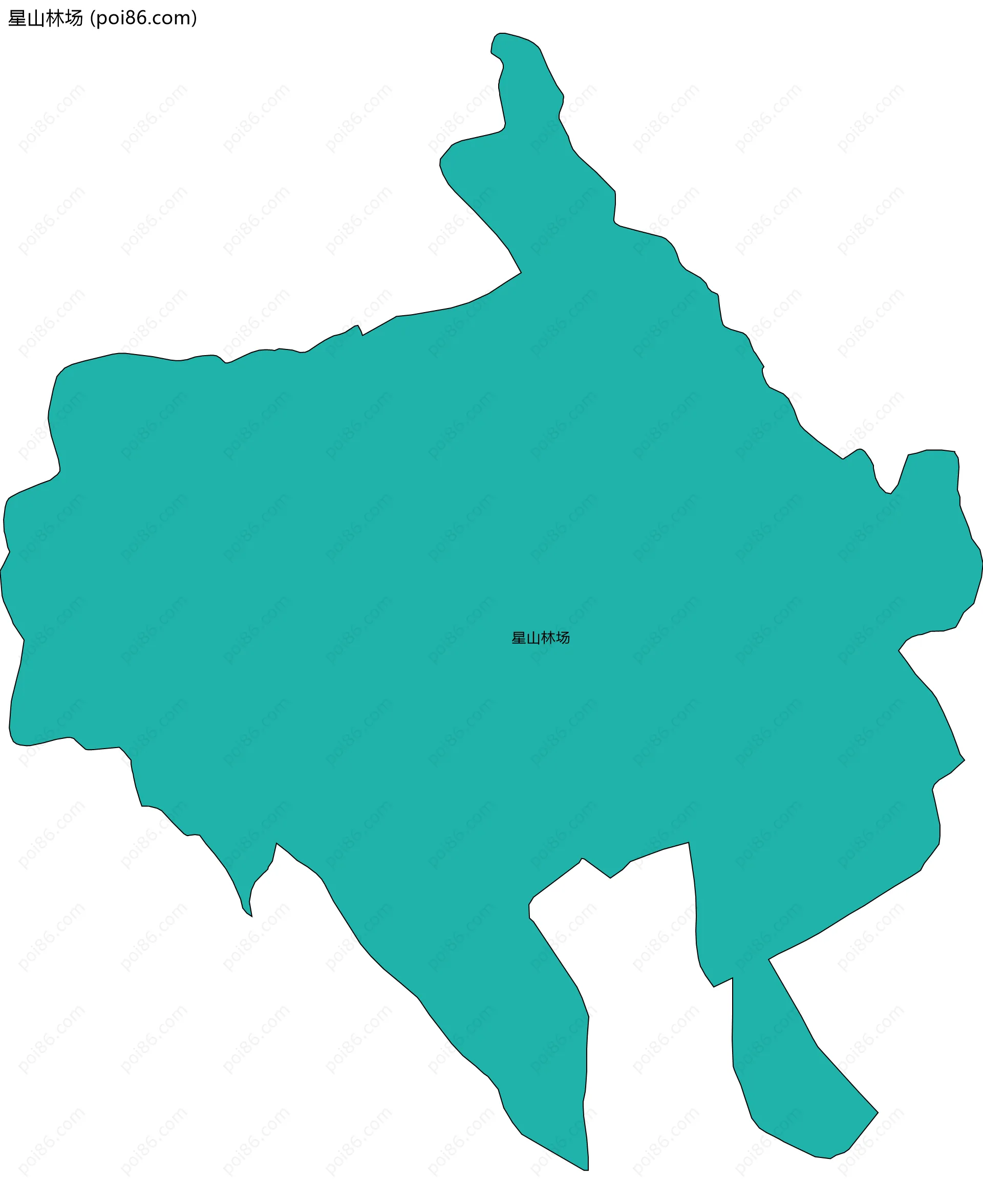 星山林场边界地图