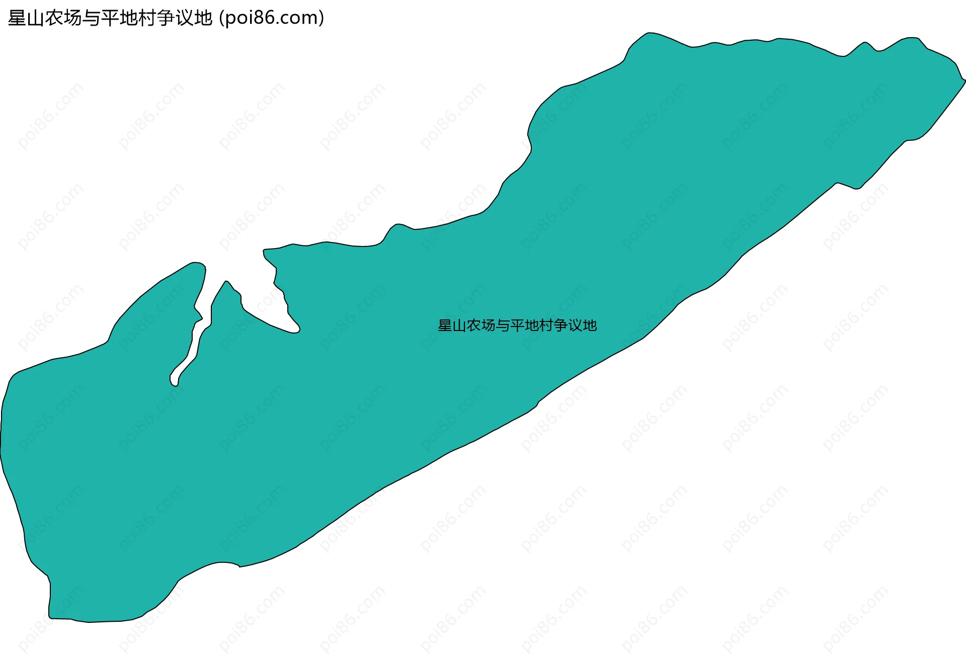 星山农场与平地村争议地边界地图