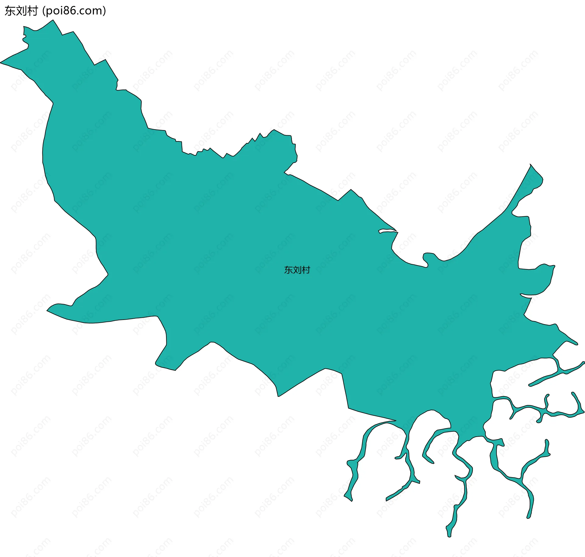 东刘村边界地图