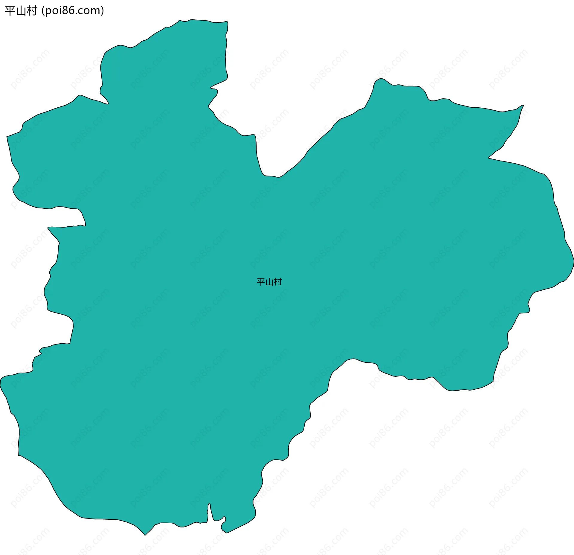 平山村边界地图