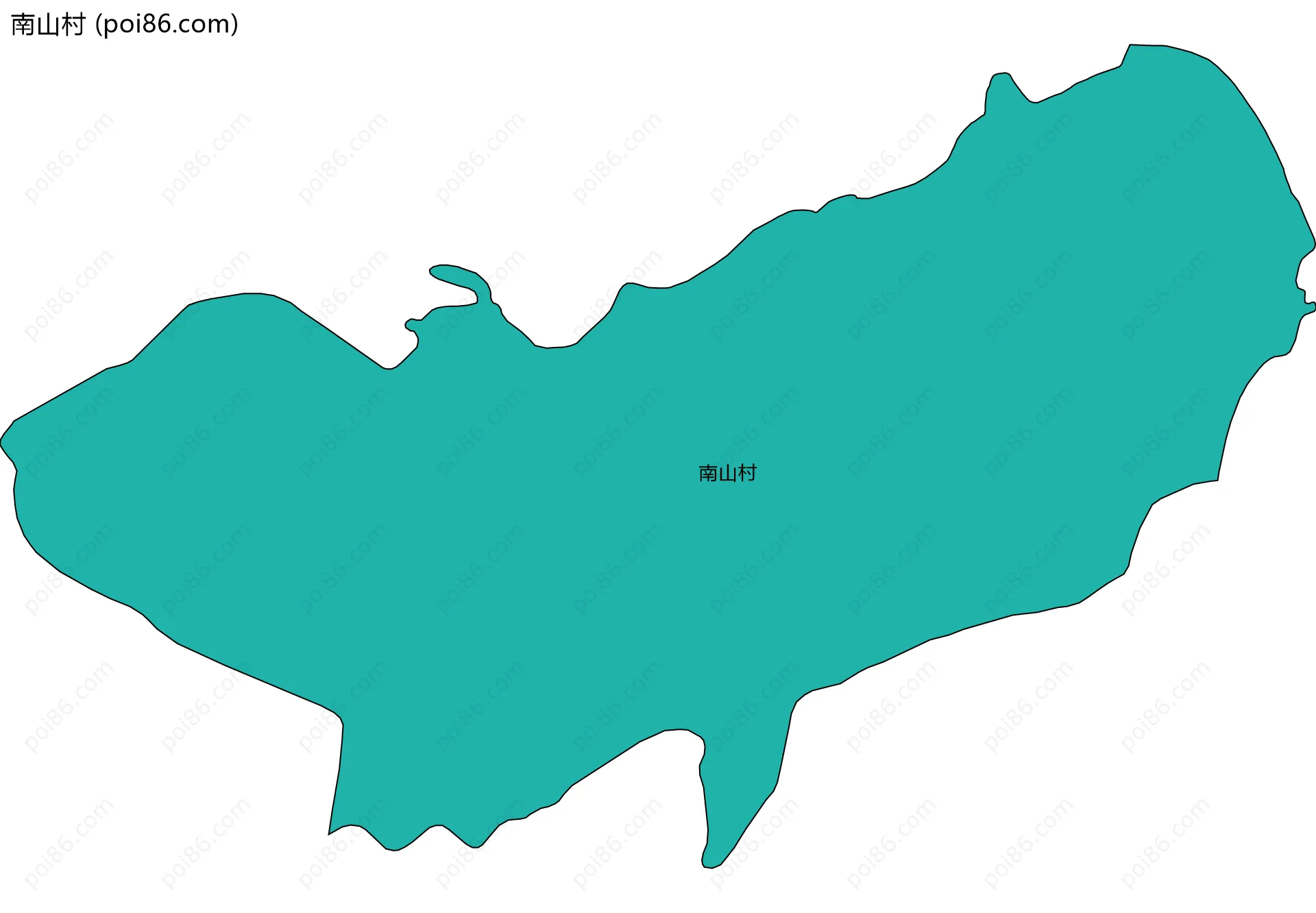 南山村边界地图