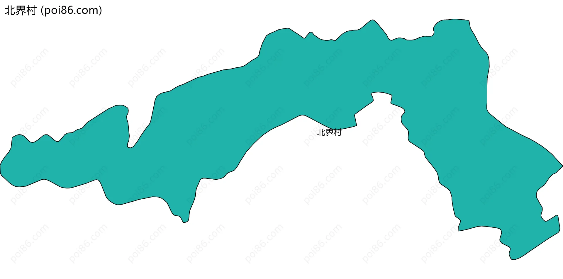 北界村边界地图