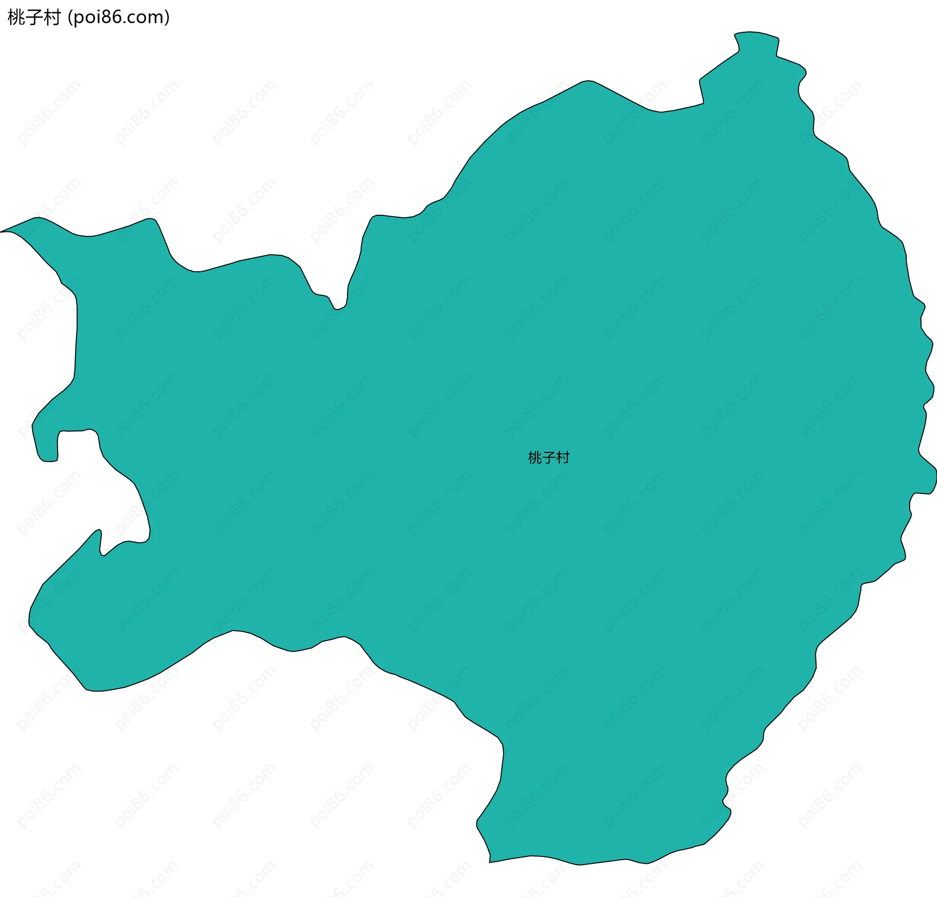 桃子村边界地图