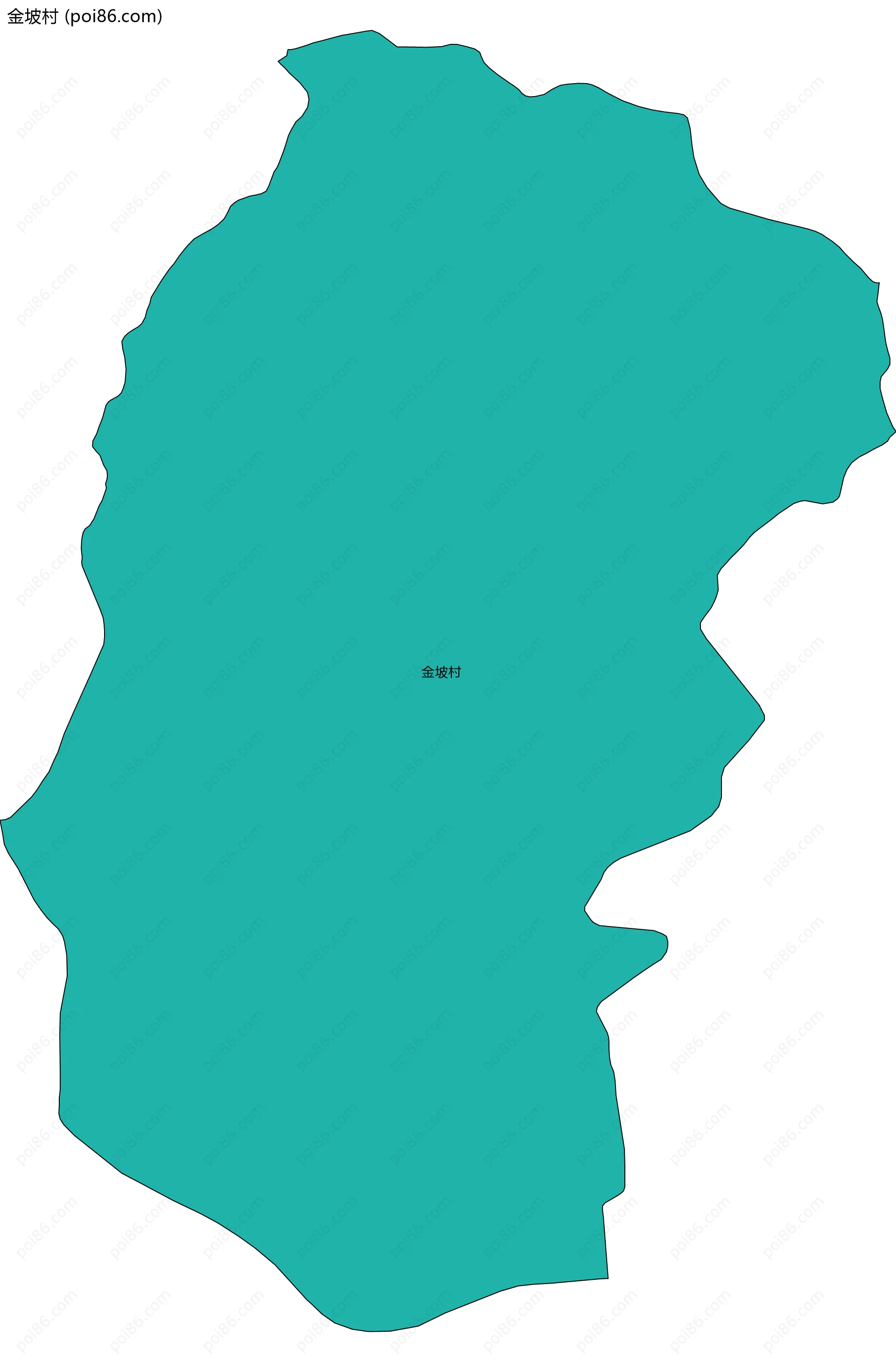 金坡村边界地图