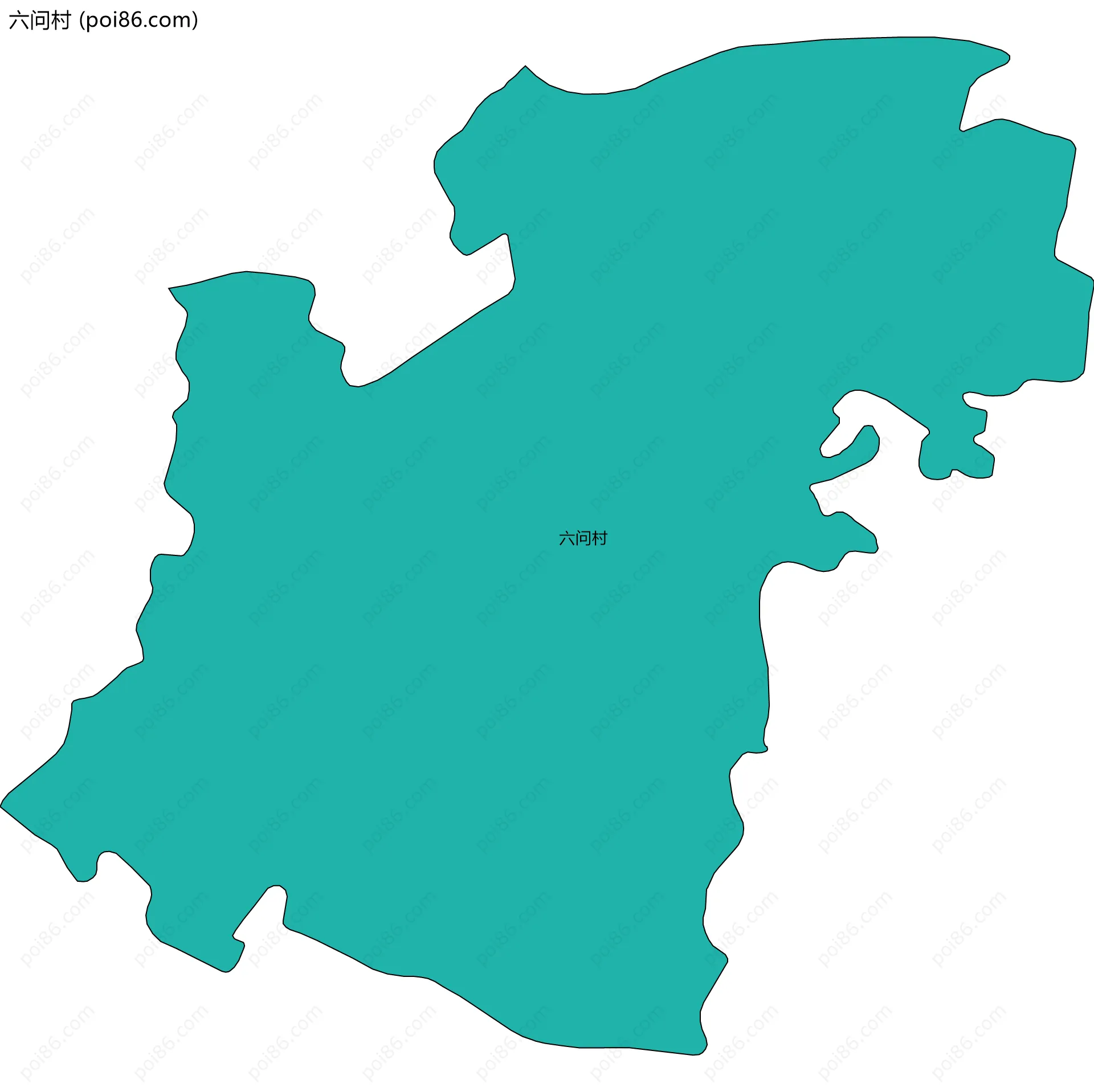 六问村边界地图