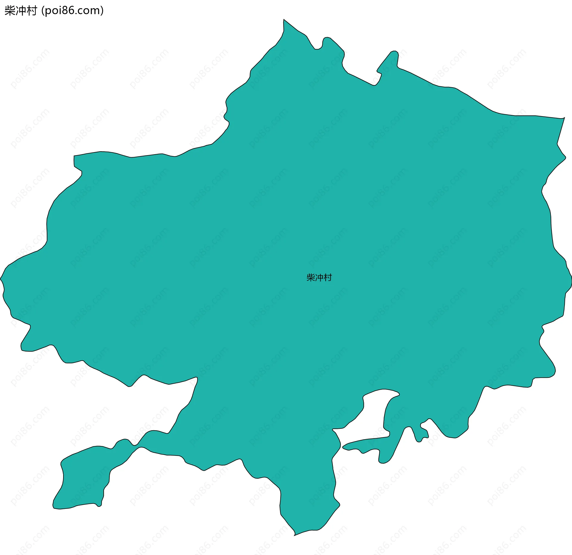 柴冲村边界地图