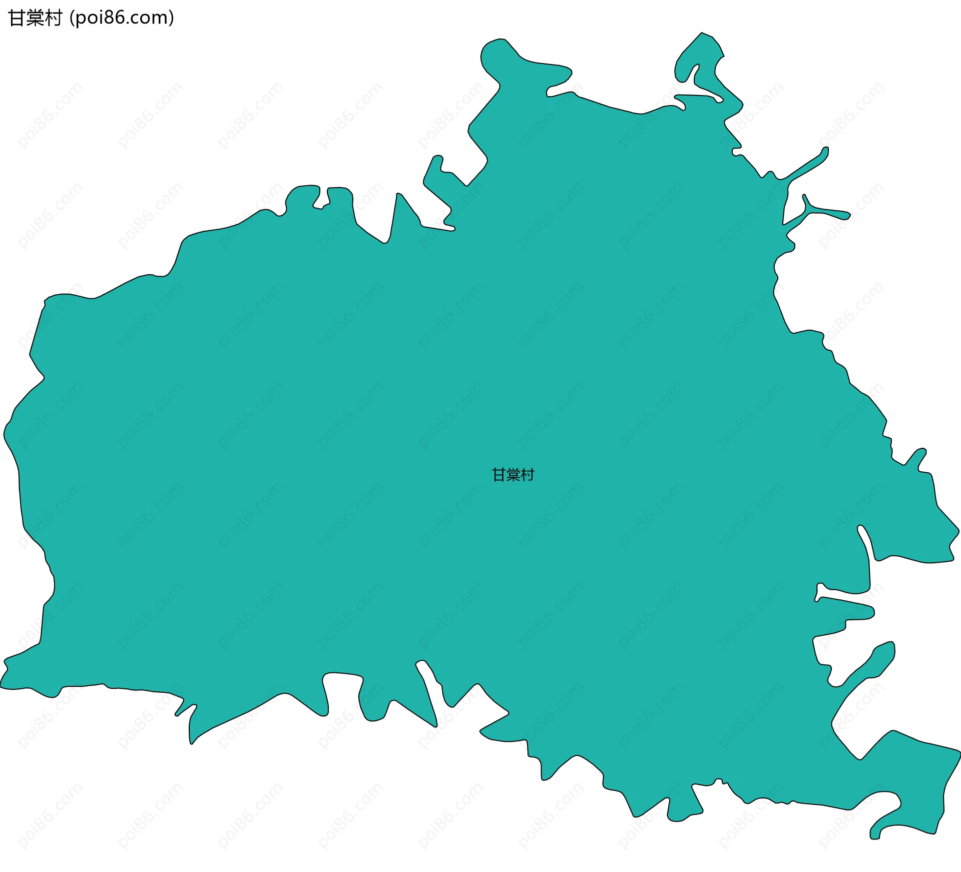 甘棠村边界地图