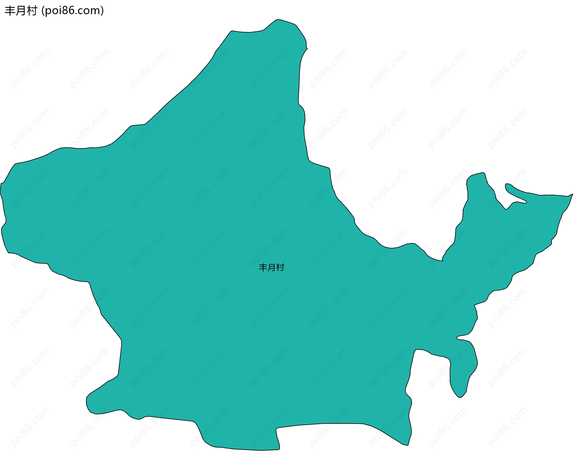 丰月村边界地图