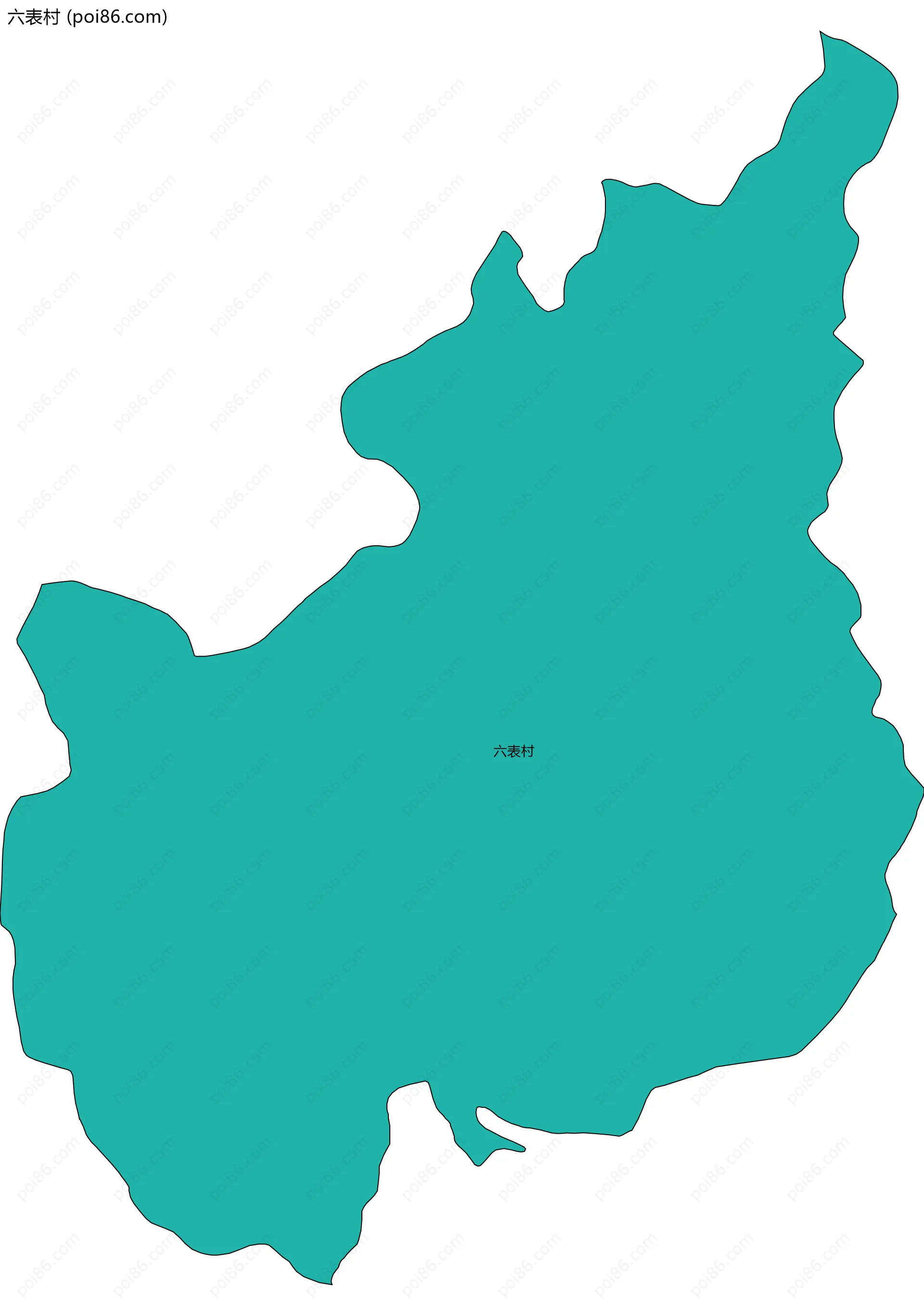 六表村边界地图