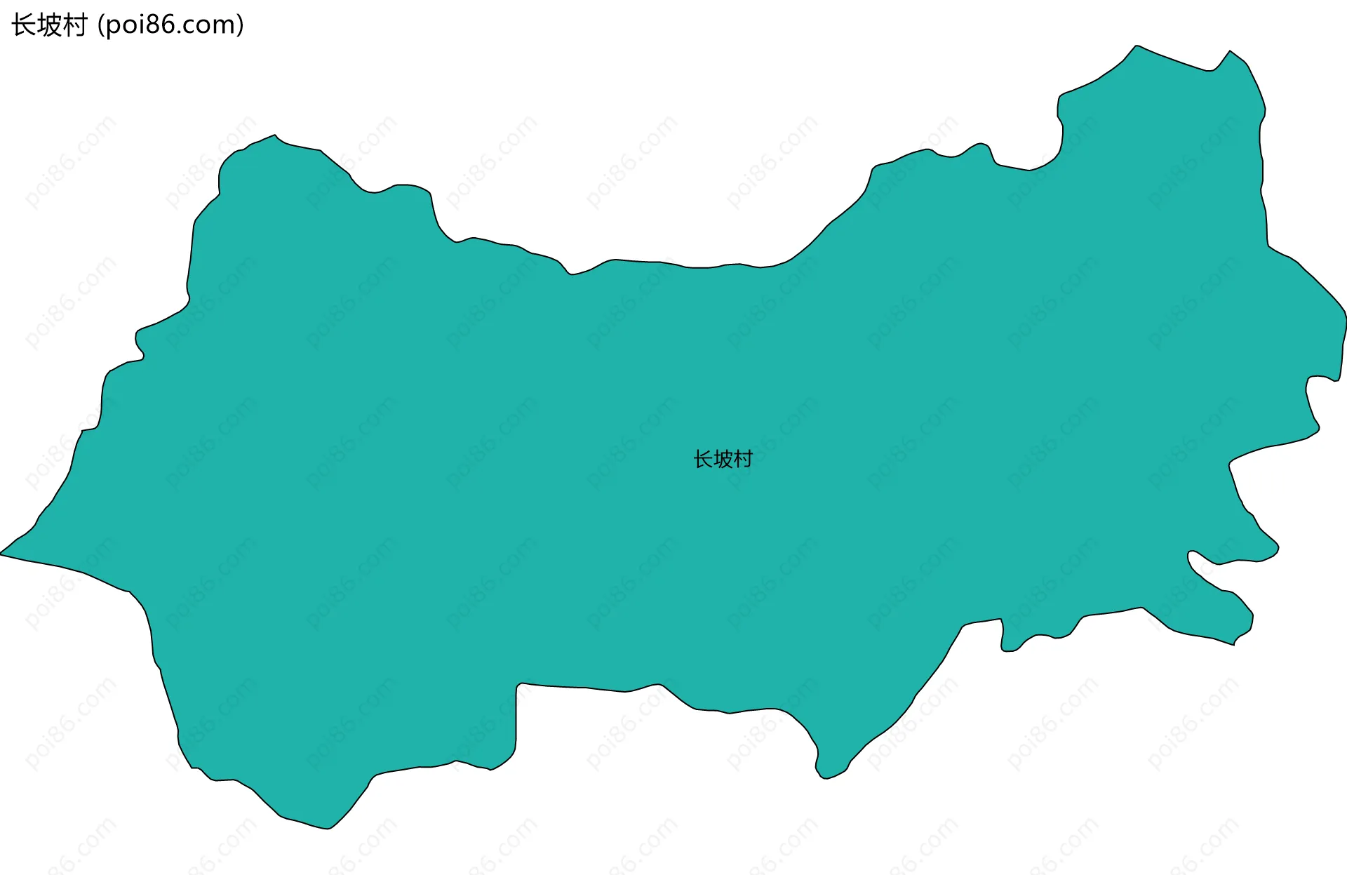 长坡村边界地图