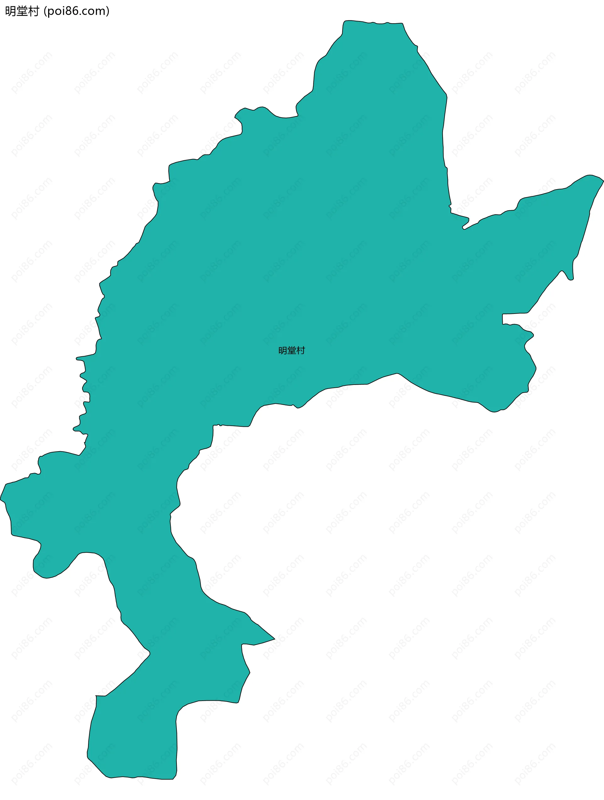 明堂村边界地图