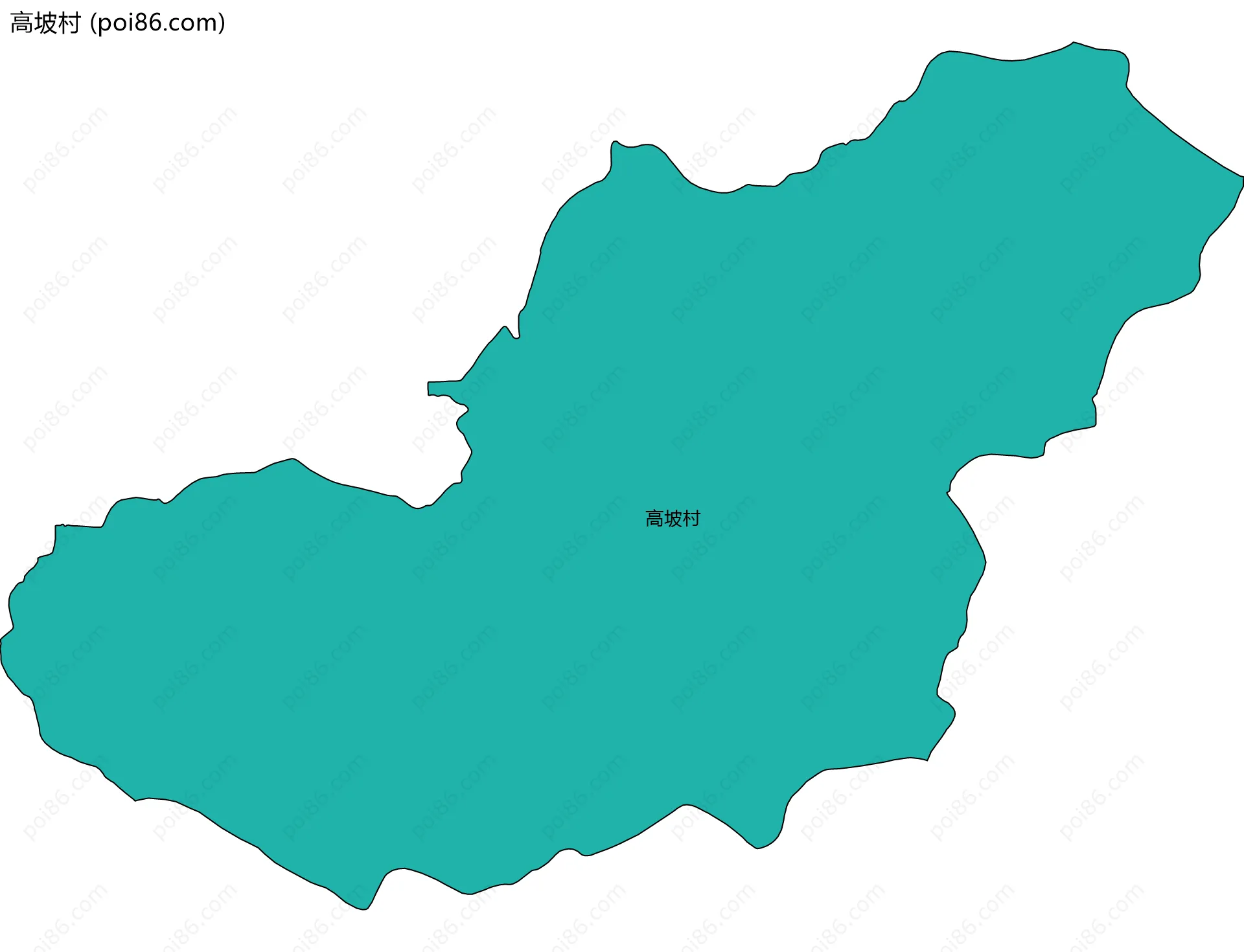 高坡村边界地图