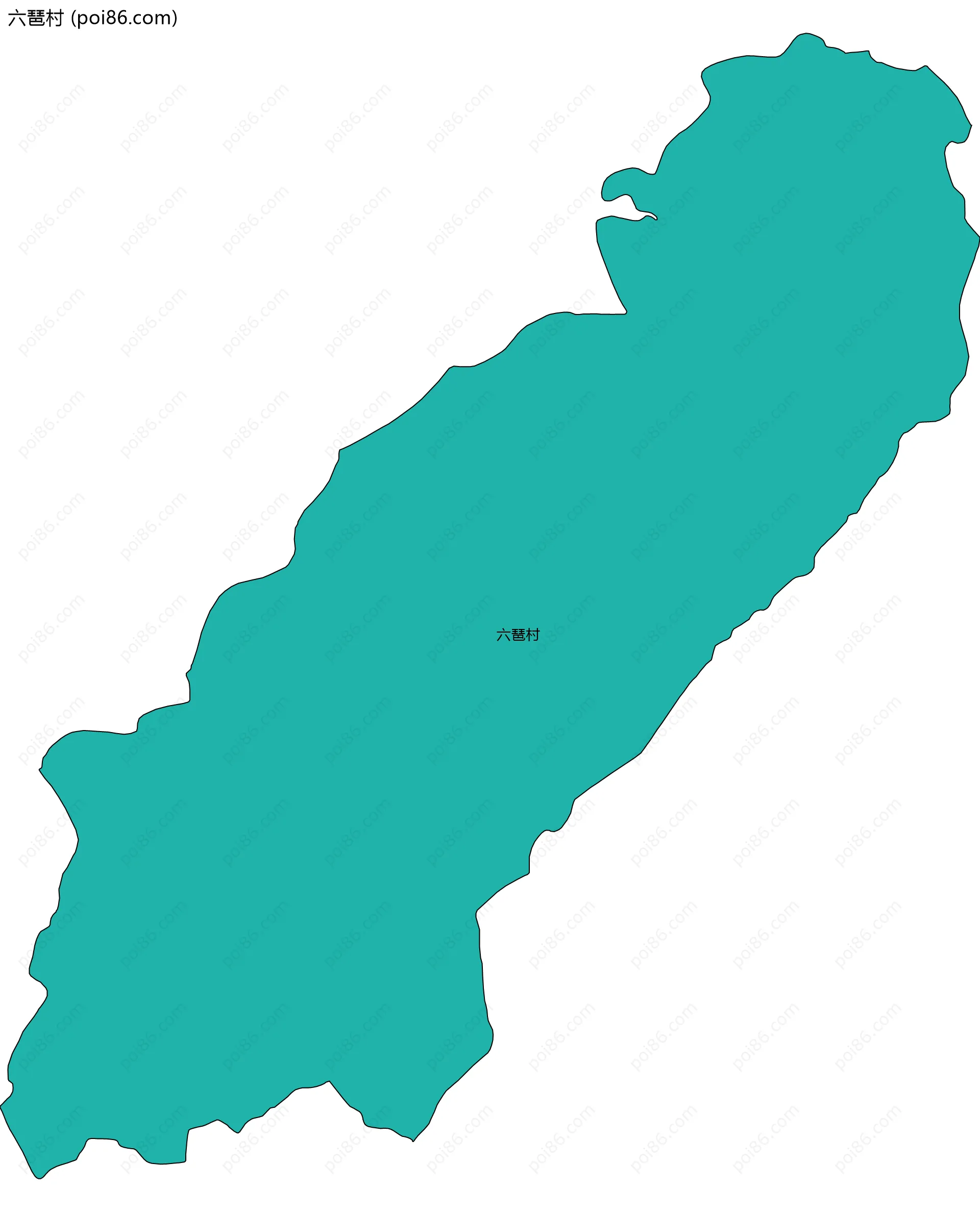 六琶村边界地图