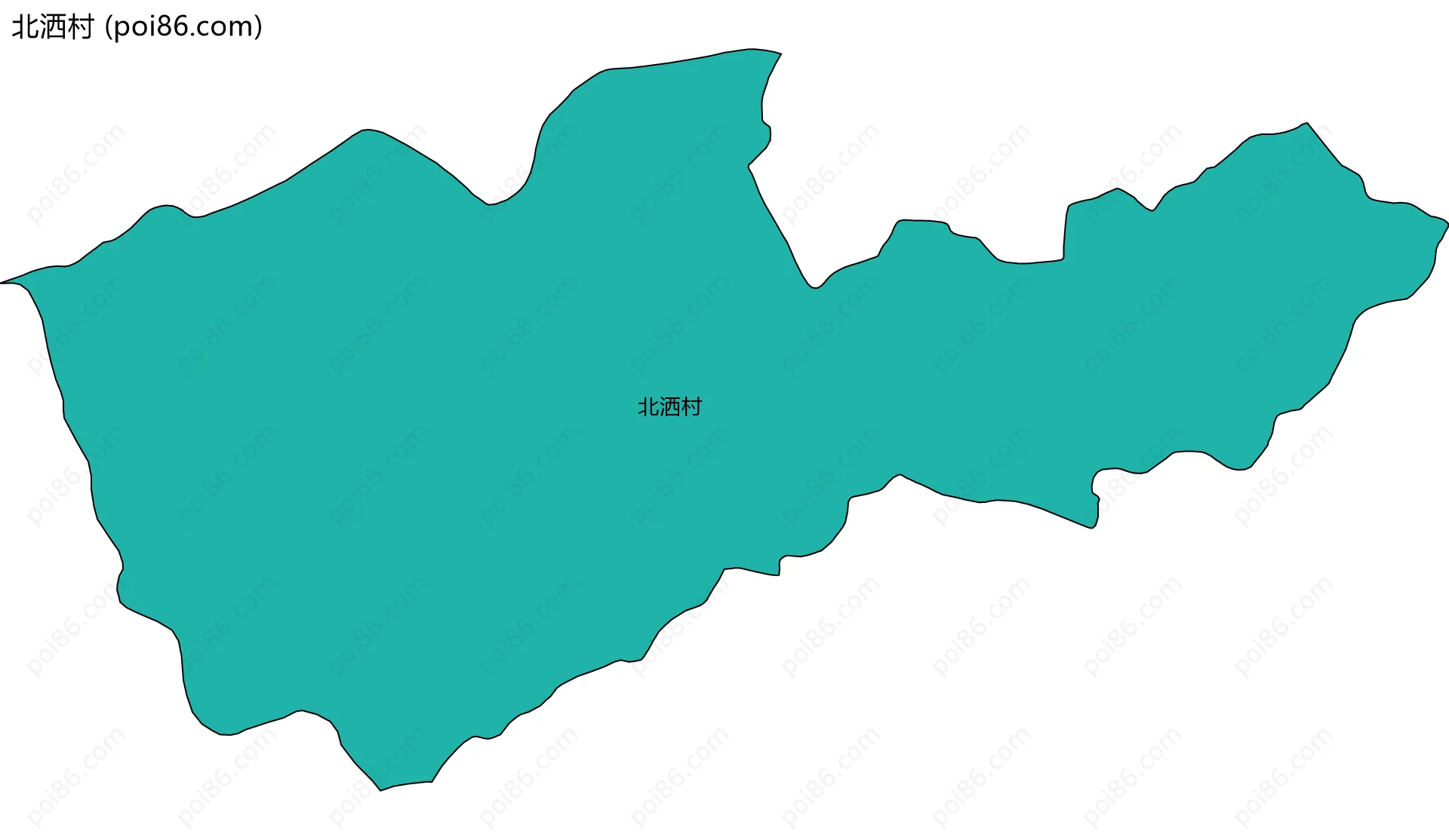 北洒村边界地图