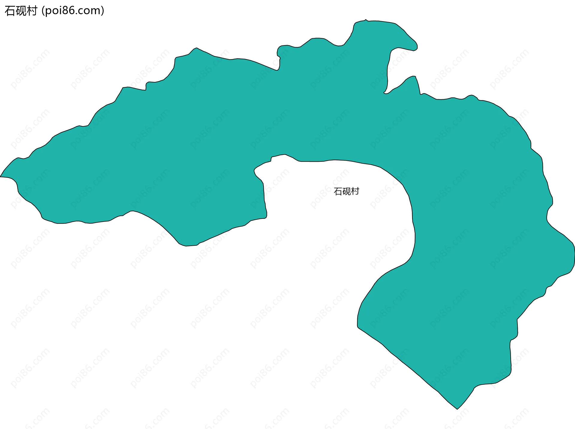 石砚村边界地图