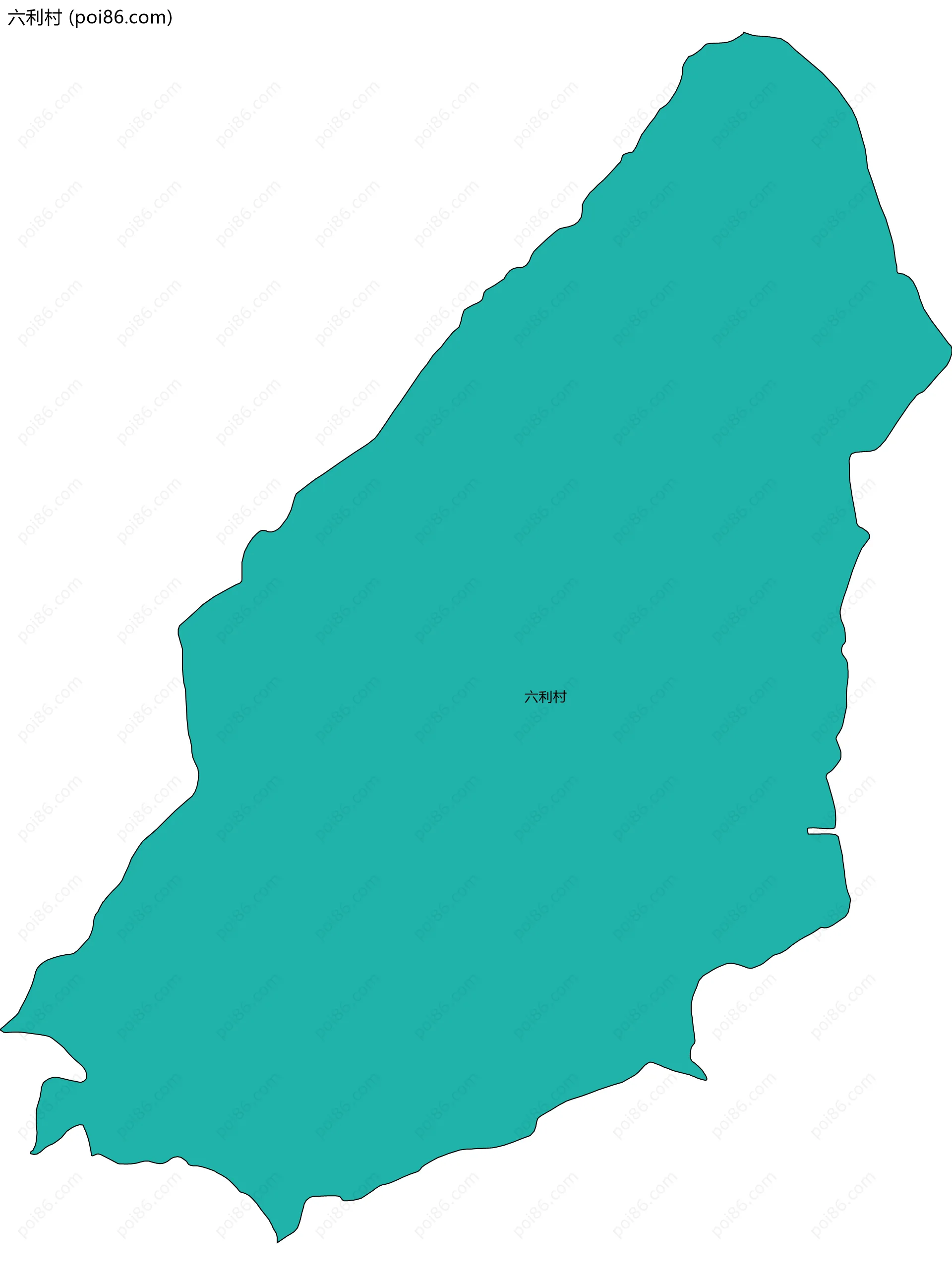 六利村边界地图