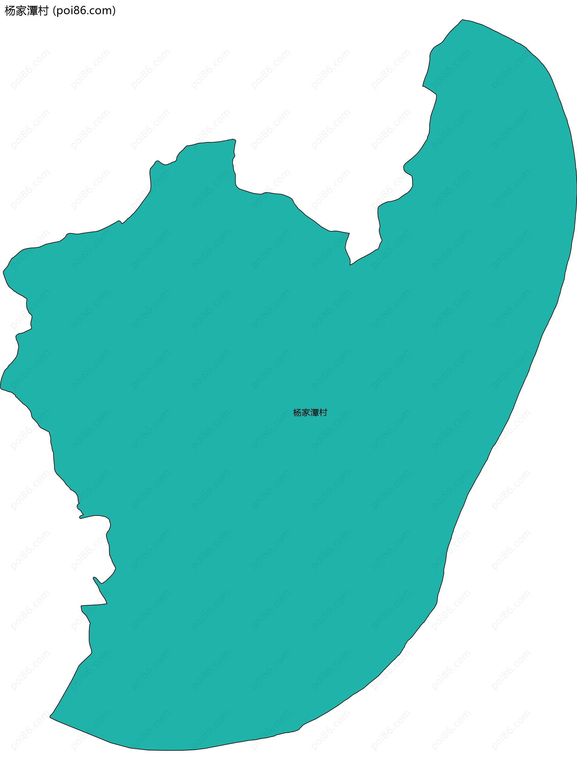 杨家潭村边界地图