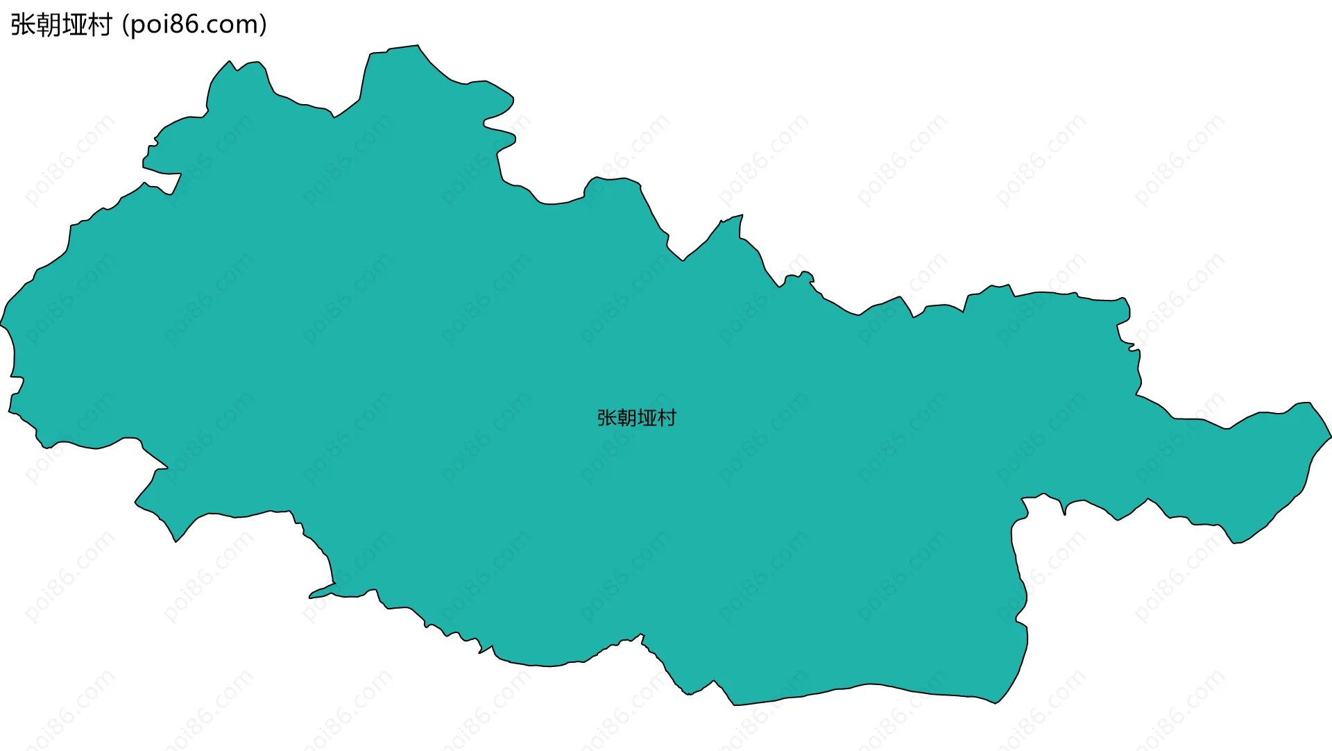 张朝垭村边界地图