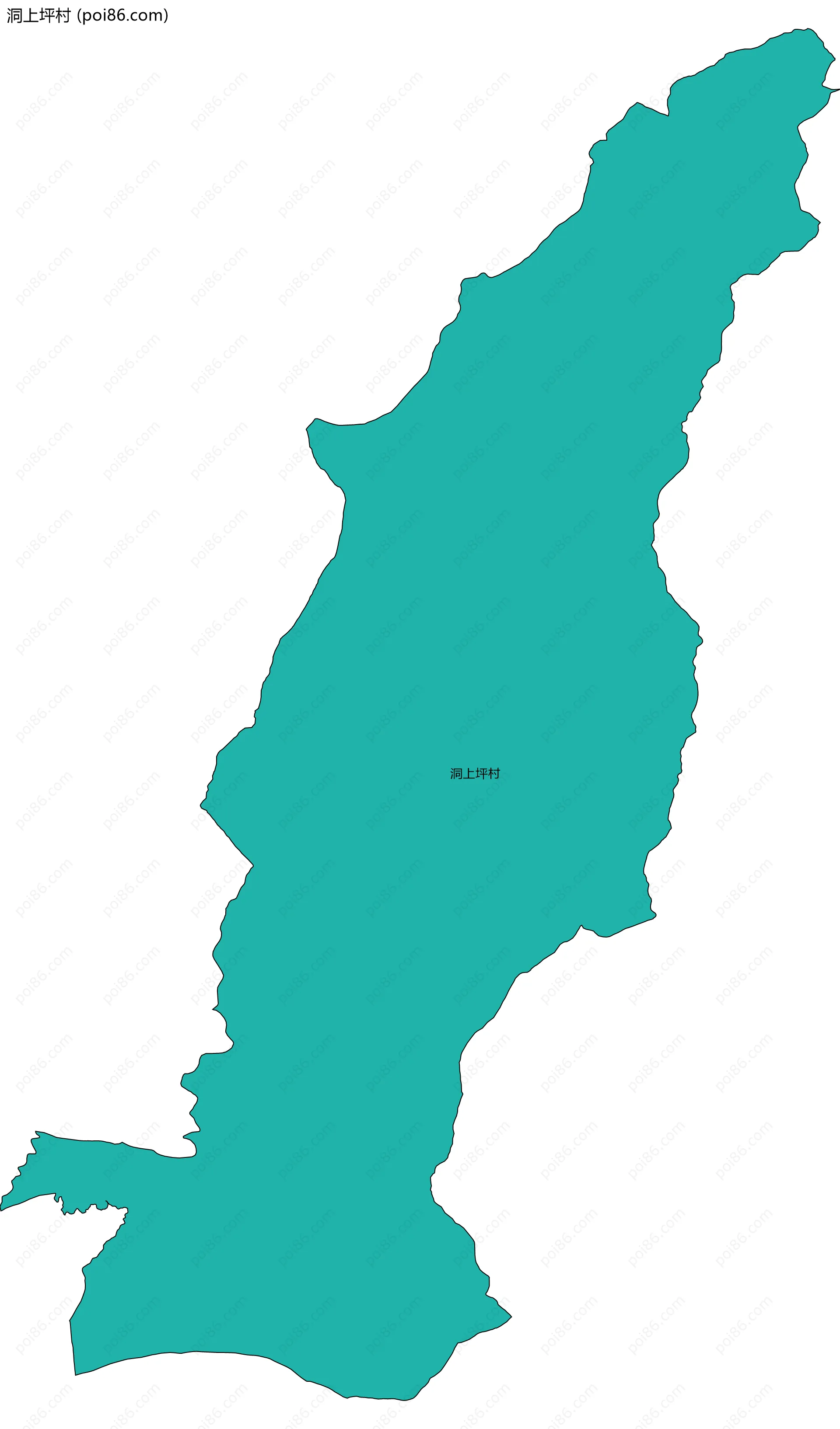 洞上坪村边界地图