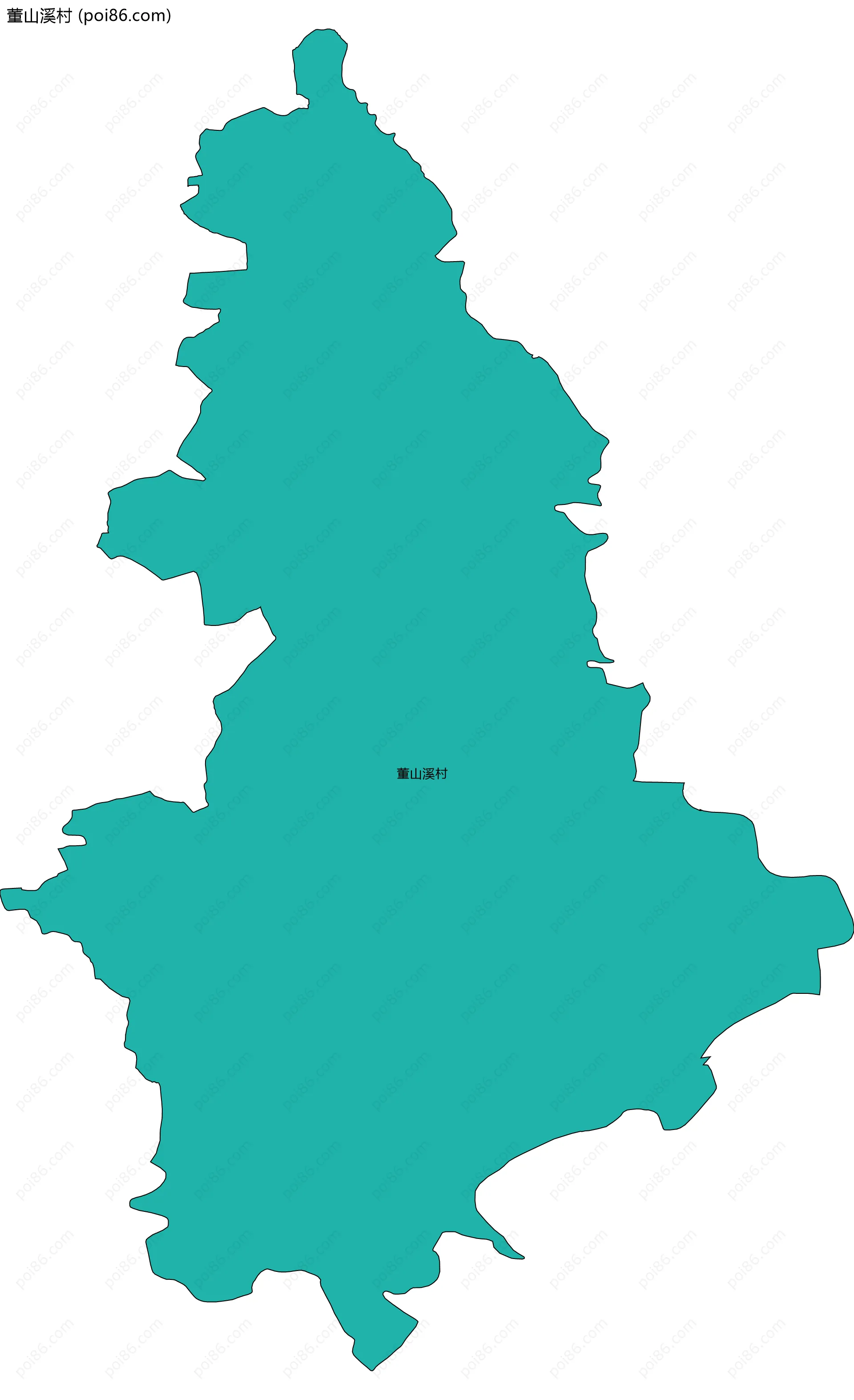 董山溪村边界地图