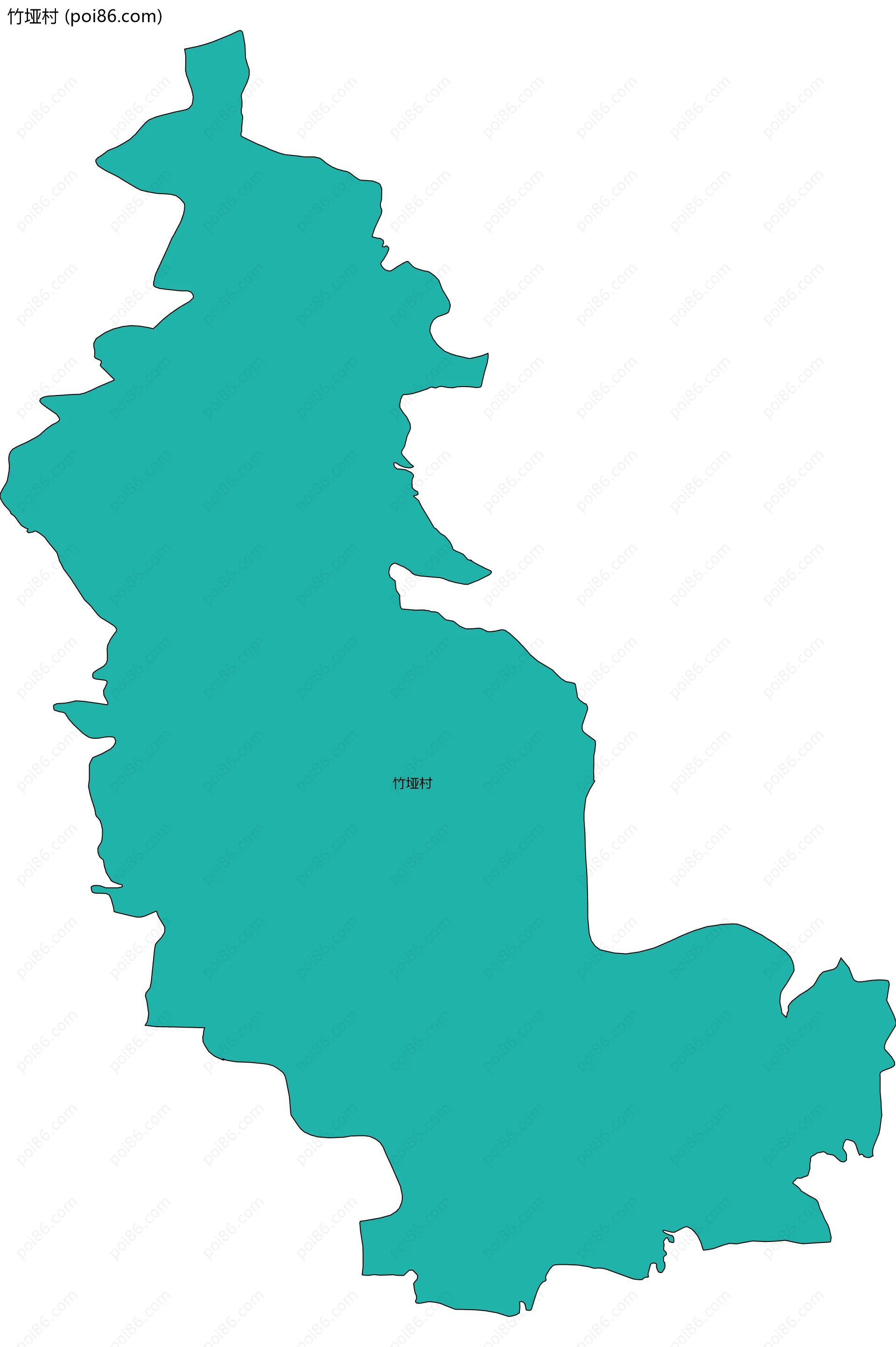 竹垭村边界地图