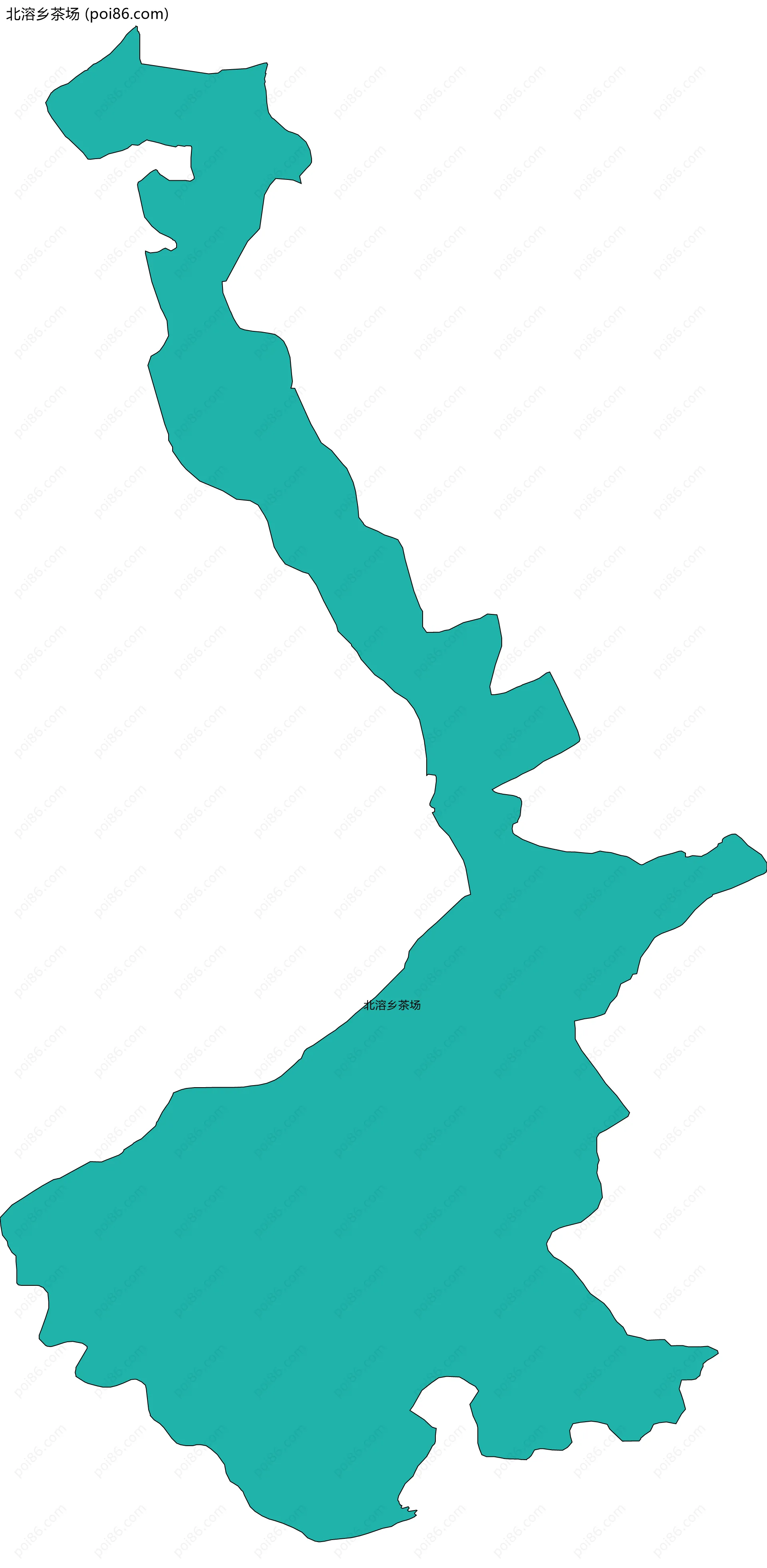 北溶乡茶场边界地图