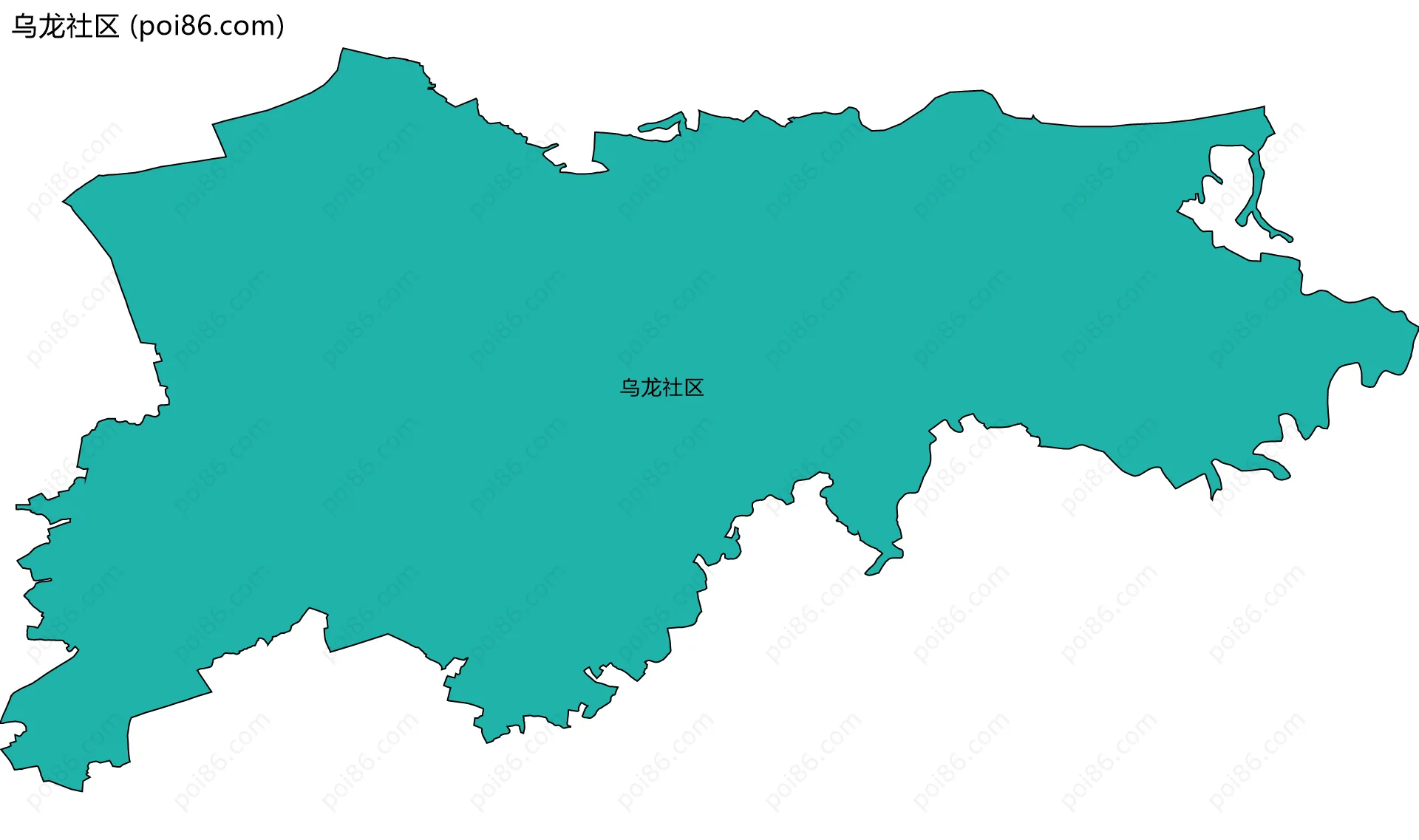 乌龙社区边界地图