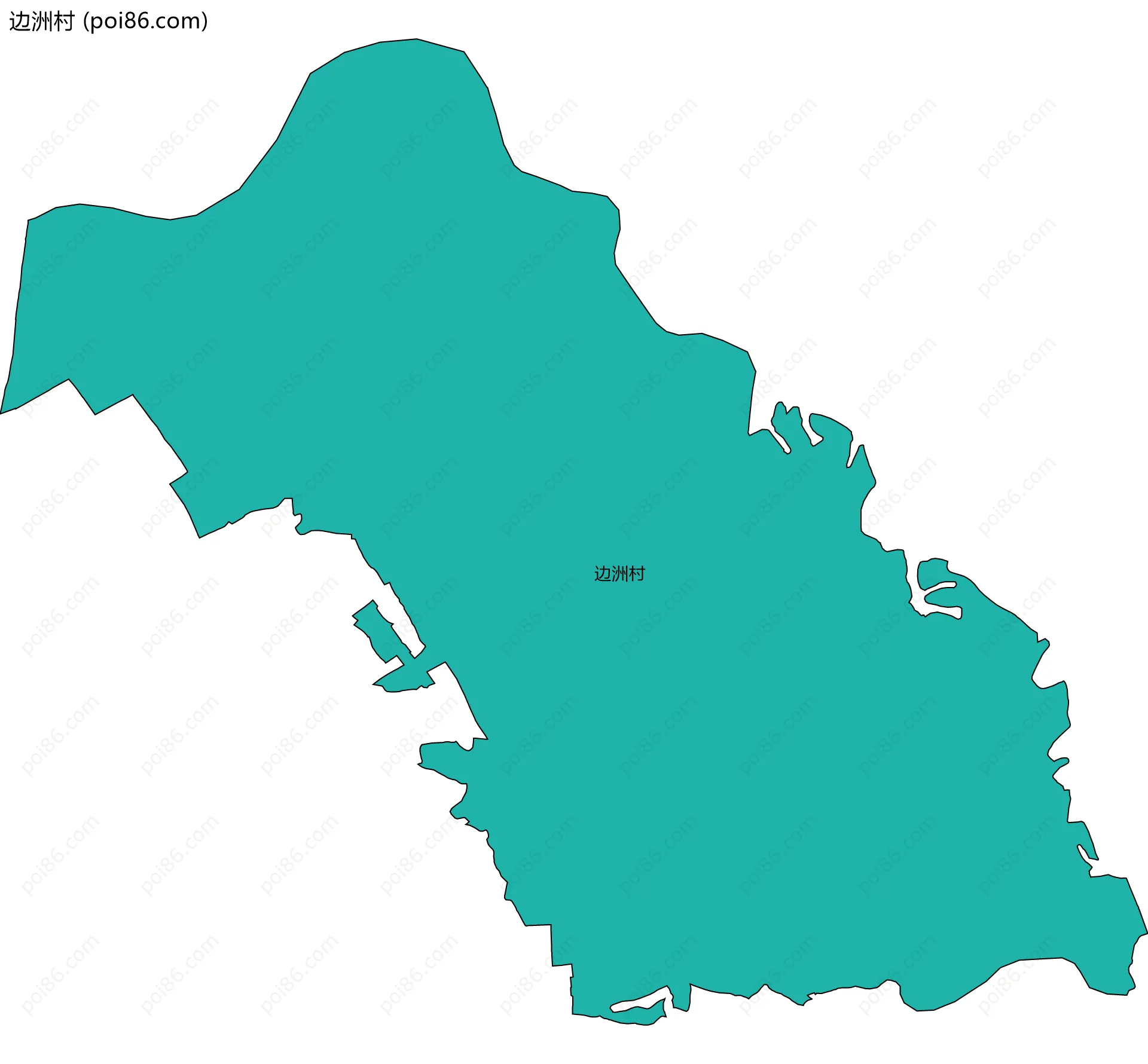 边洲村边界地图