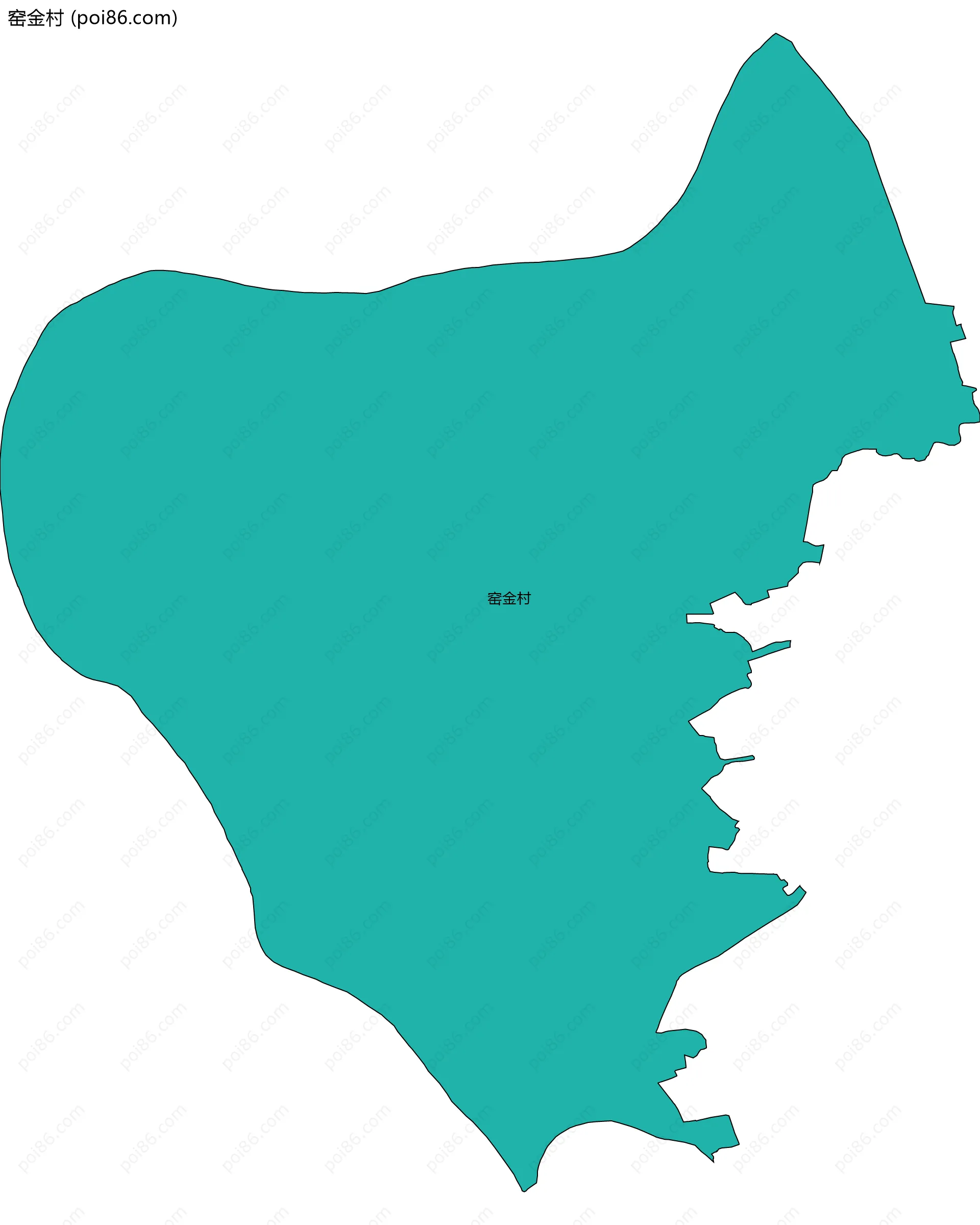 窑金村边界地图