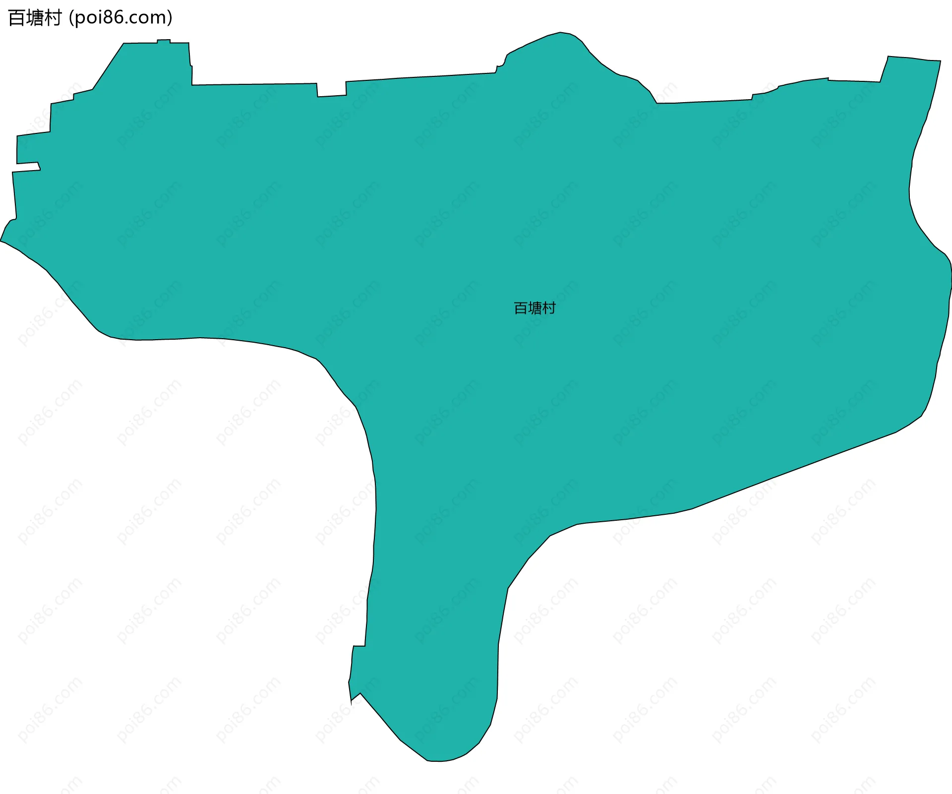 百塘村边界地图